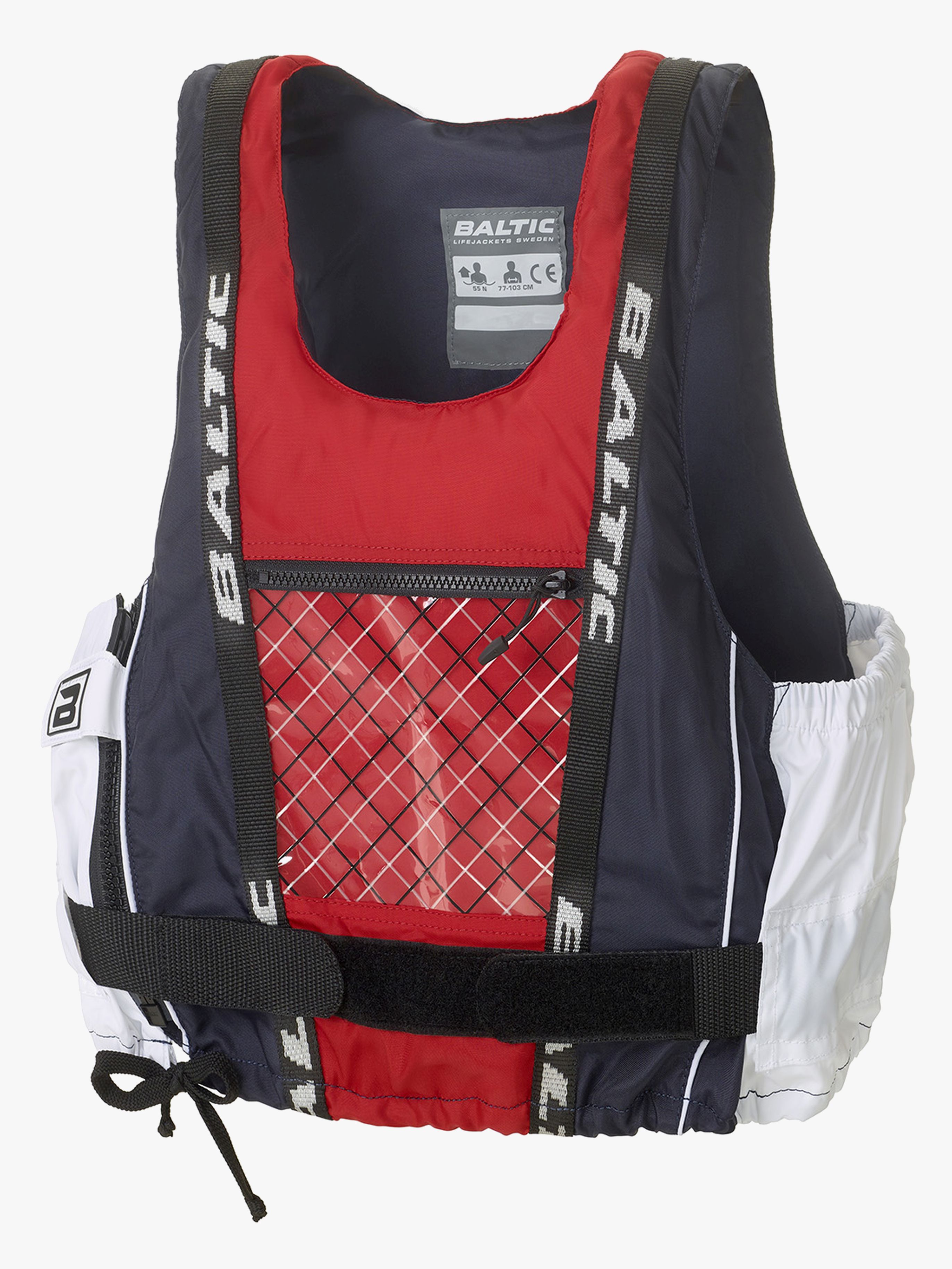 Dinghy Pro Rettungsweste, Rot / Blau / Weiß, 40-50 kg