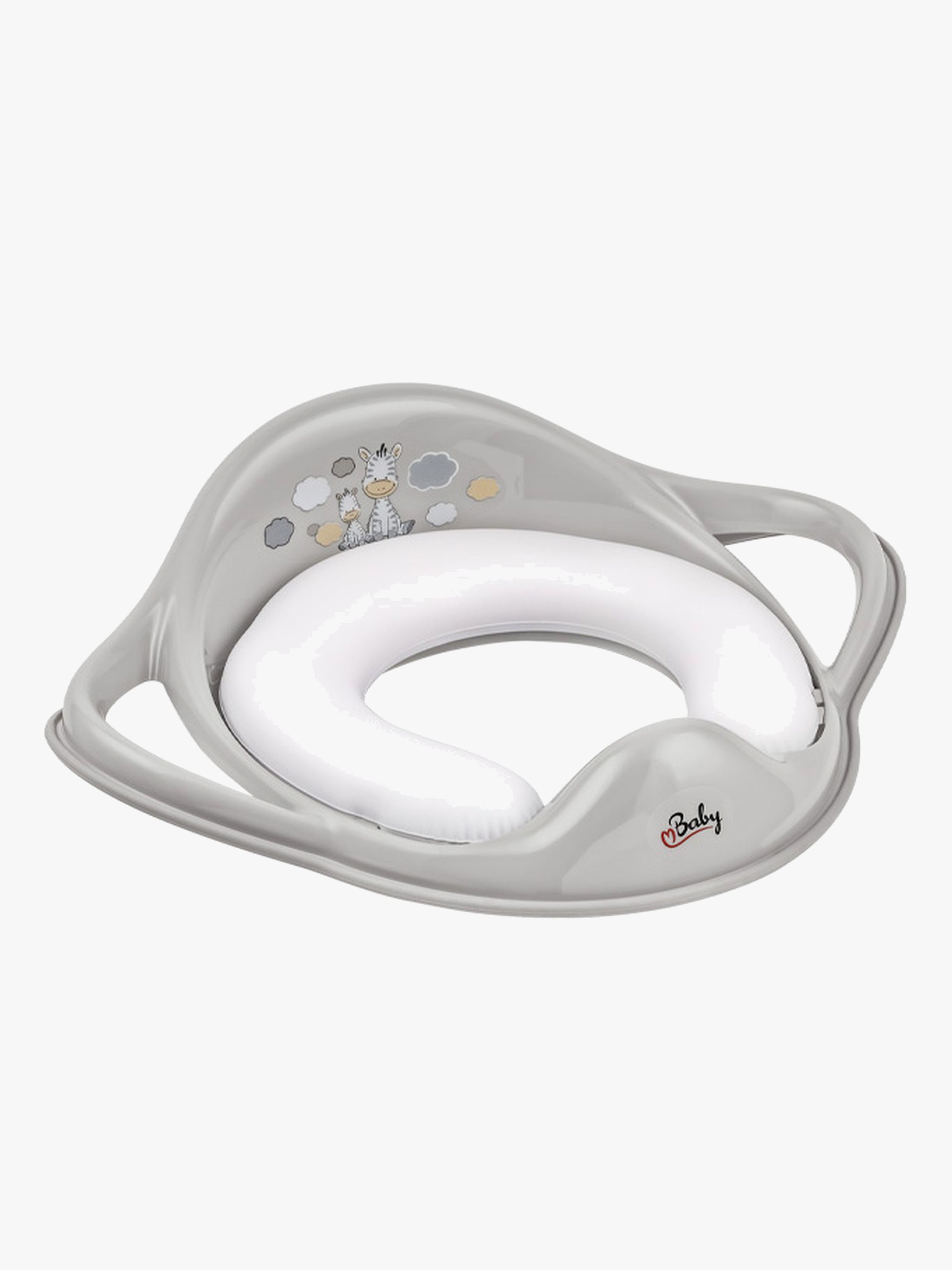 Zebra Gepolsterter Toilettensitz , Grau