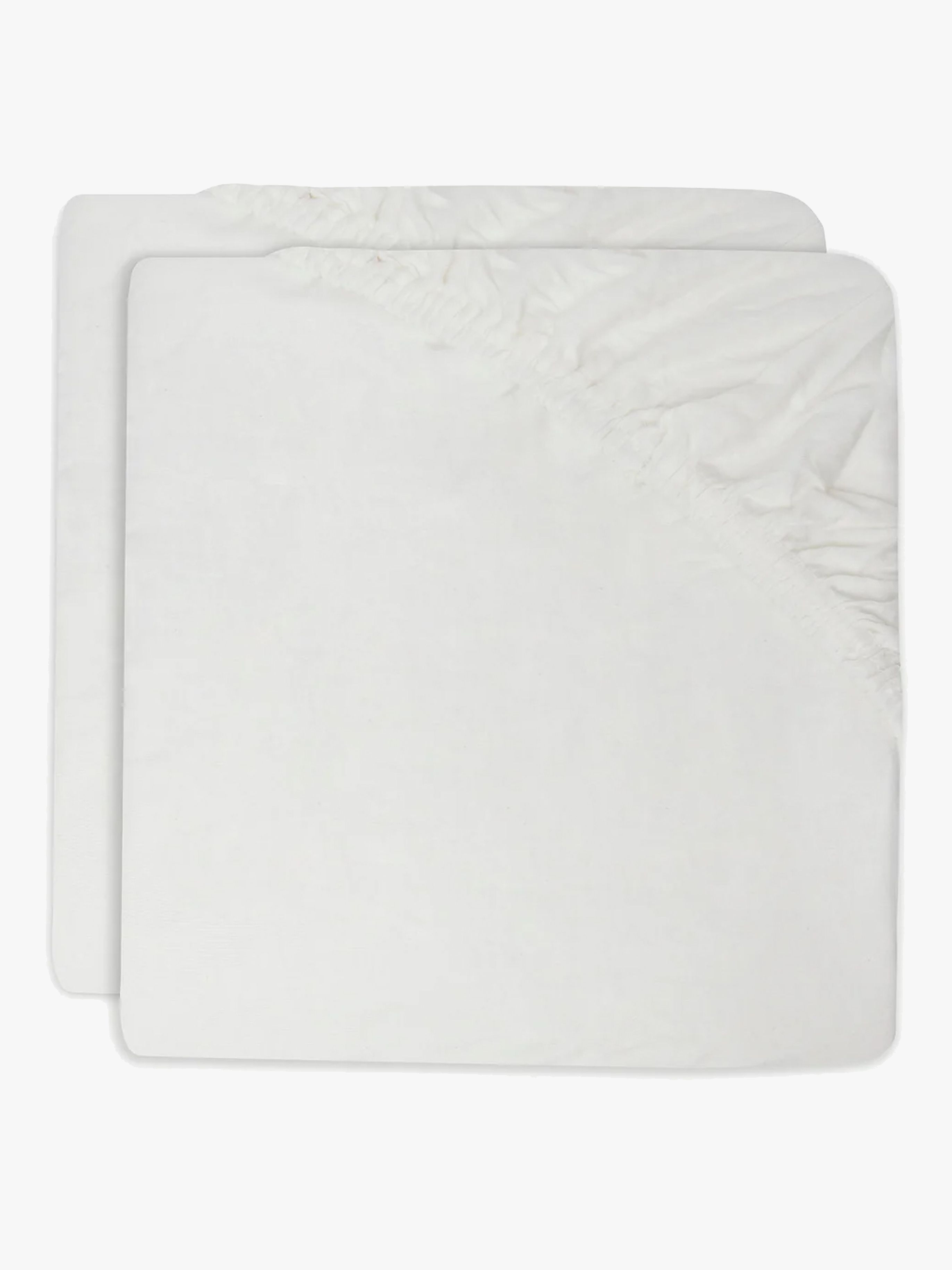 Spannbettlaken 2er-Pack 40x80, Ivory
