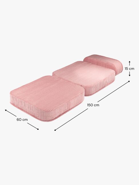 Wigiwama Flip Klappsessel 150x60 cm, Pink Mousse