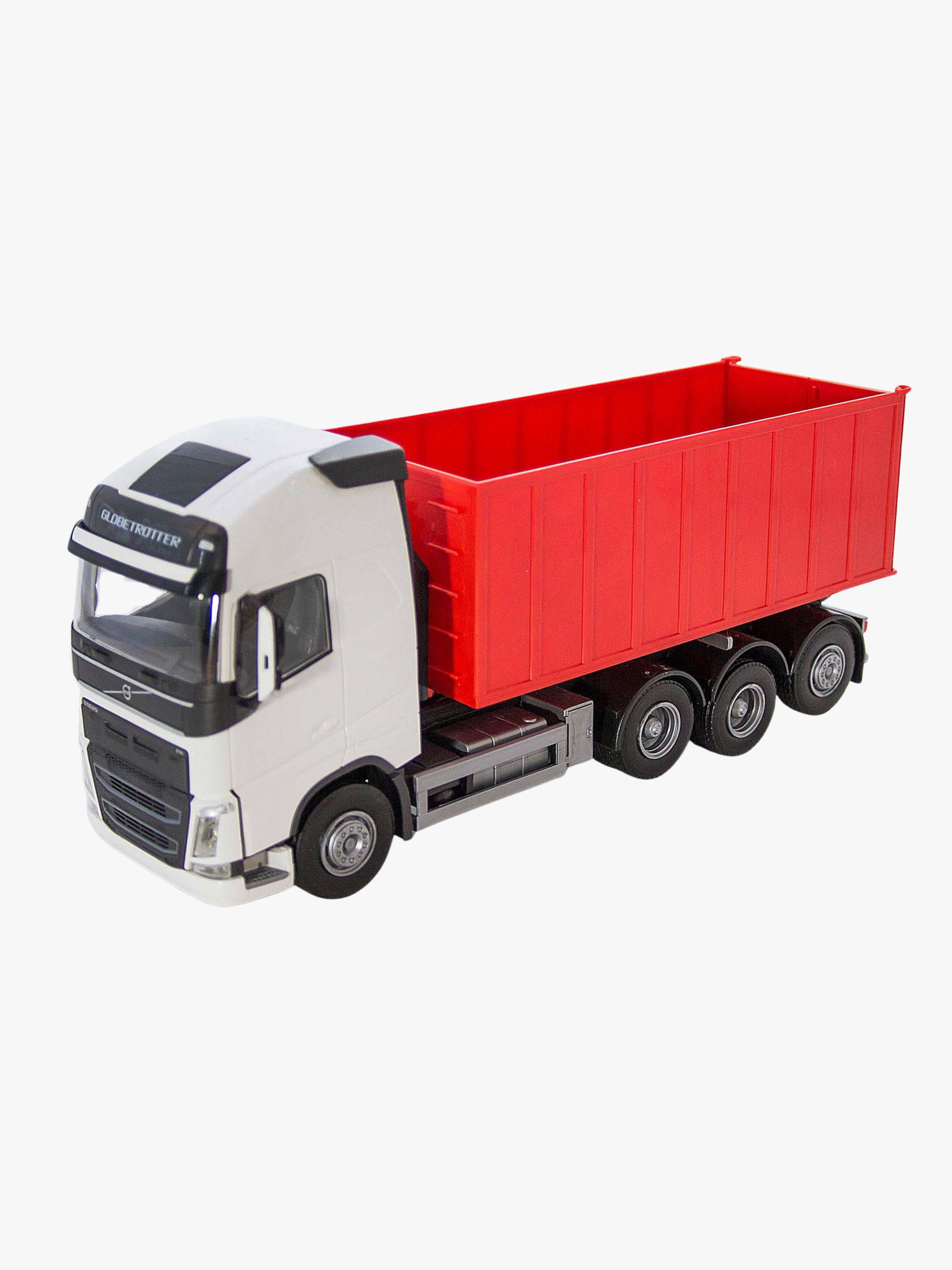 Emek Volvo Hakenlift-LKW mit Hohem Container, Weiß