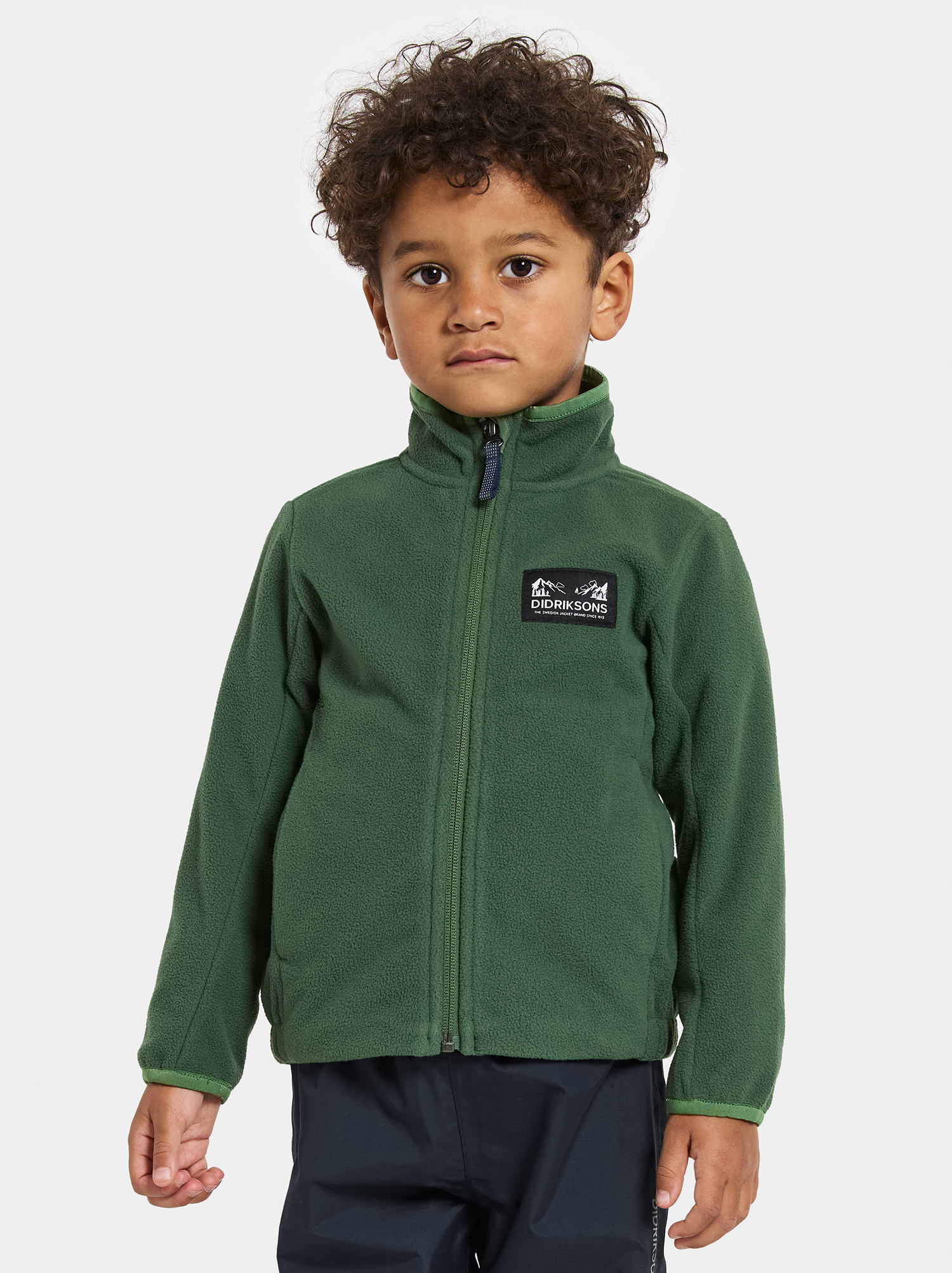 Didriksons Muskot Winddichte Windfleecejacke, Pine Green, 90