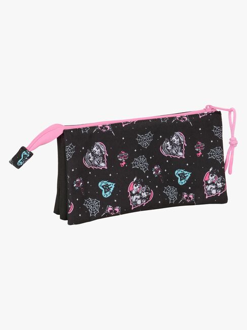 Monster High Dreifach-Federmäppchen, Schwarz