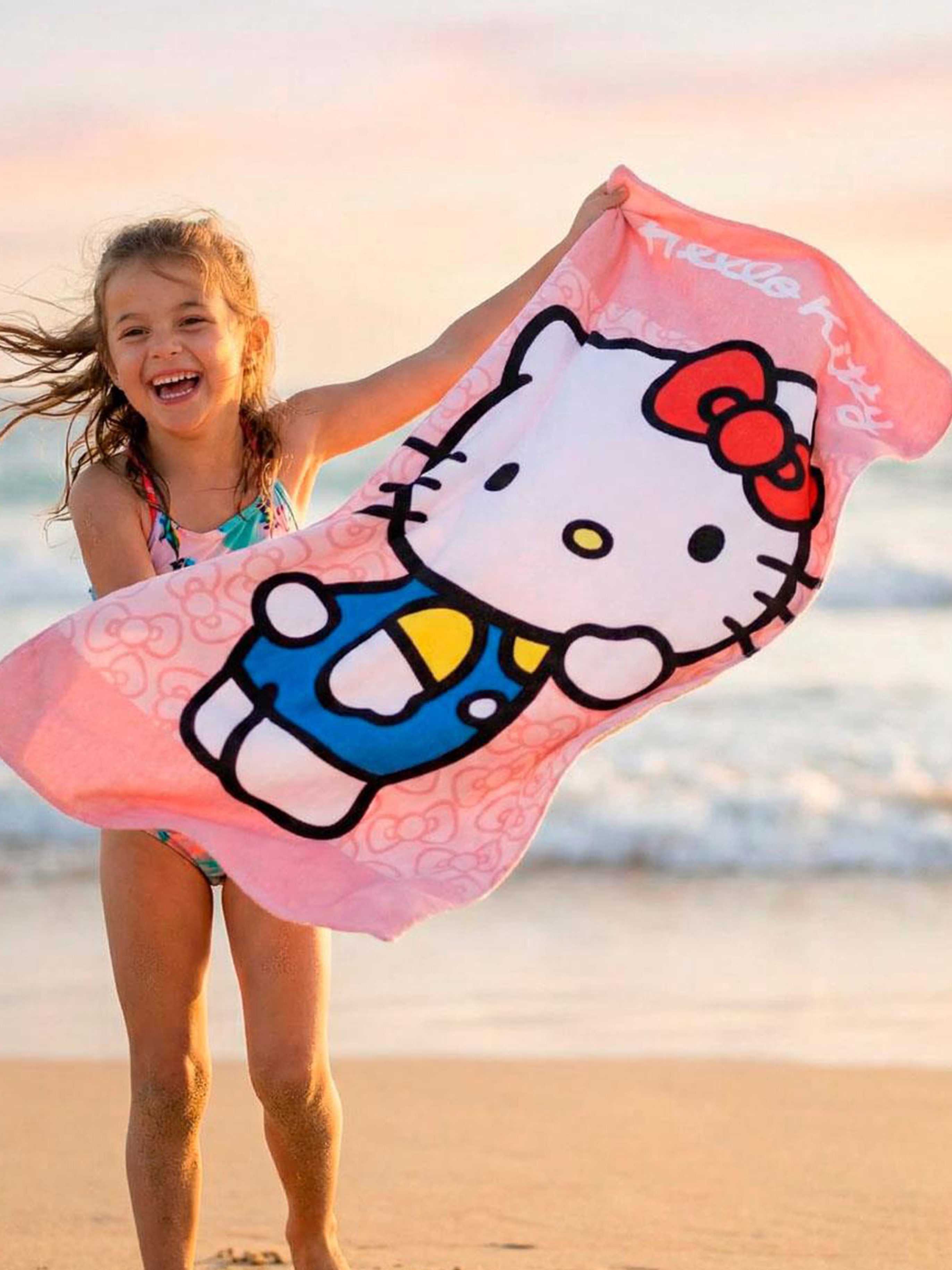 Hello Kitty Handtuch 100% Baumwolle, Rosa