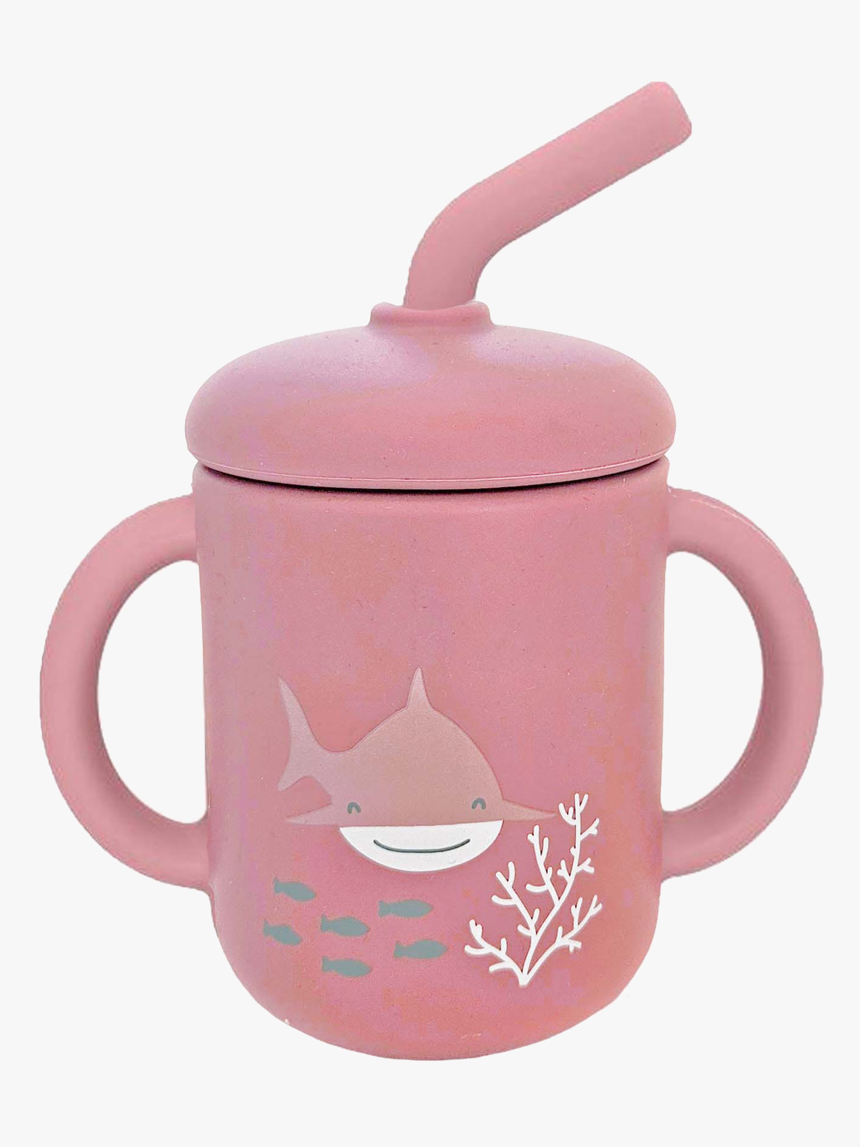 Trinkhalmbecher Silikon, Dusty Rose Ocean