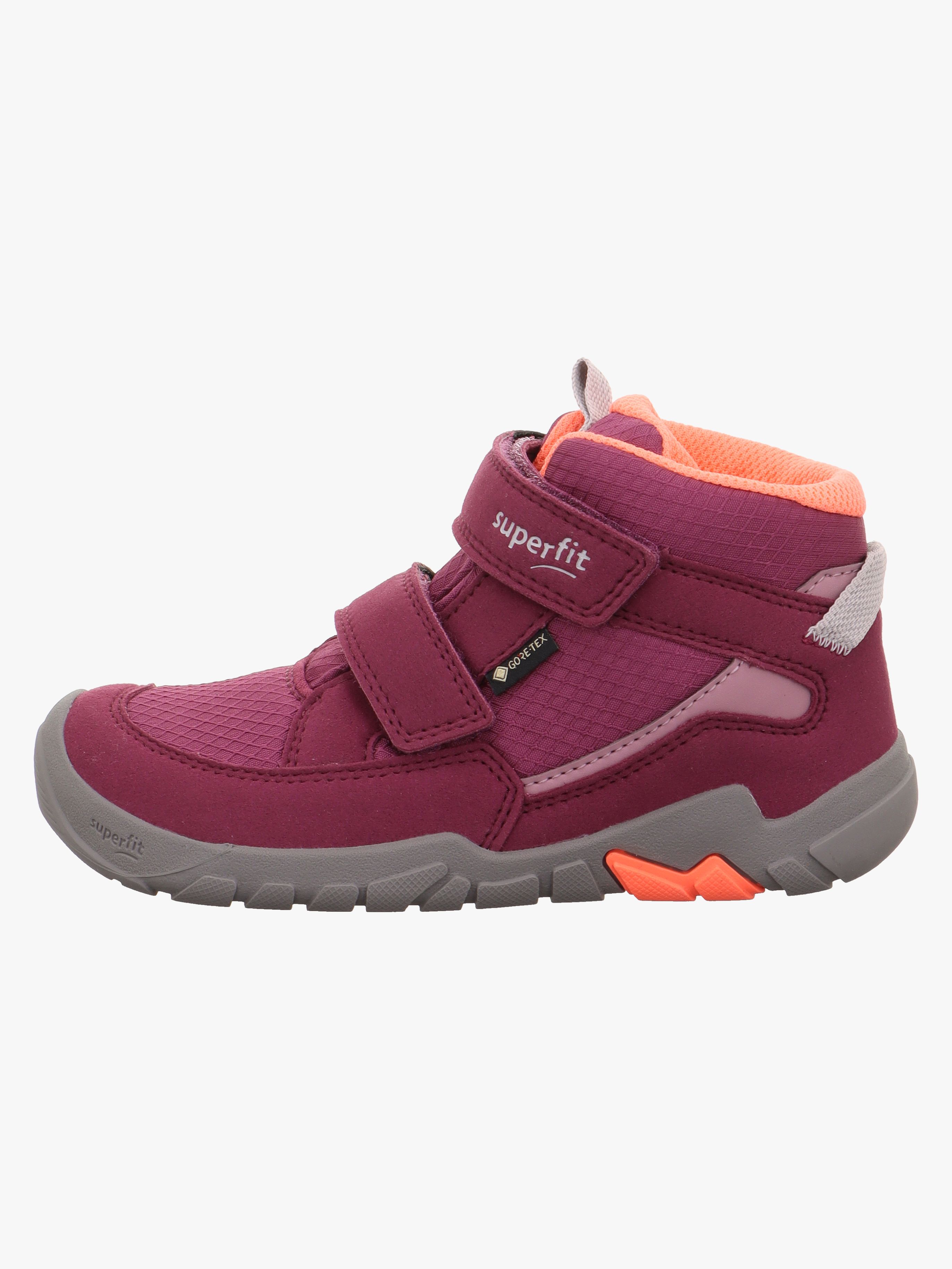 Superfit  Trace Mid GTX Gefütterte Kinder Sneaker, Red/Orange, 25, Kinderschuhe