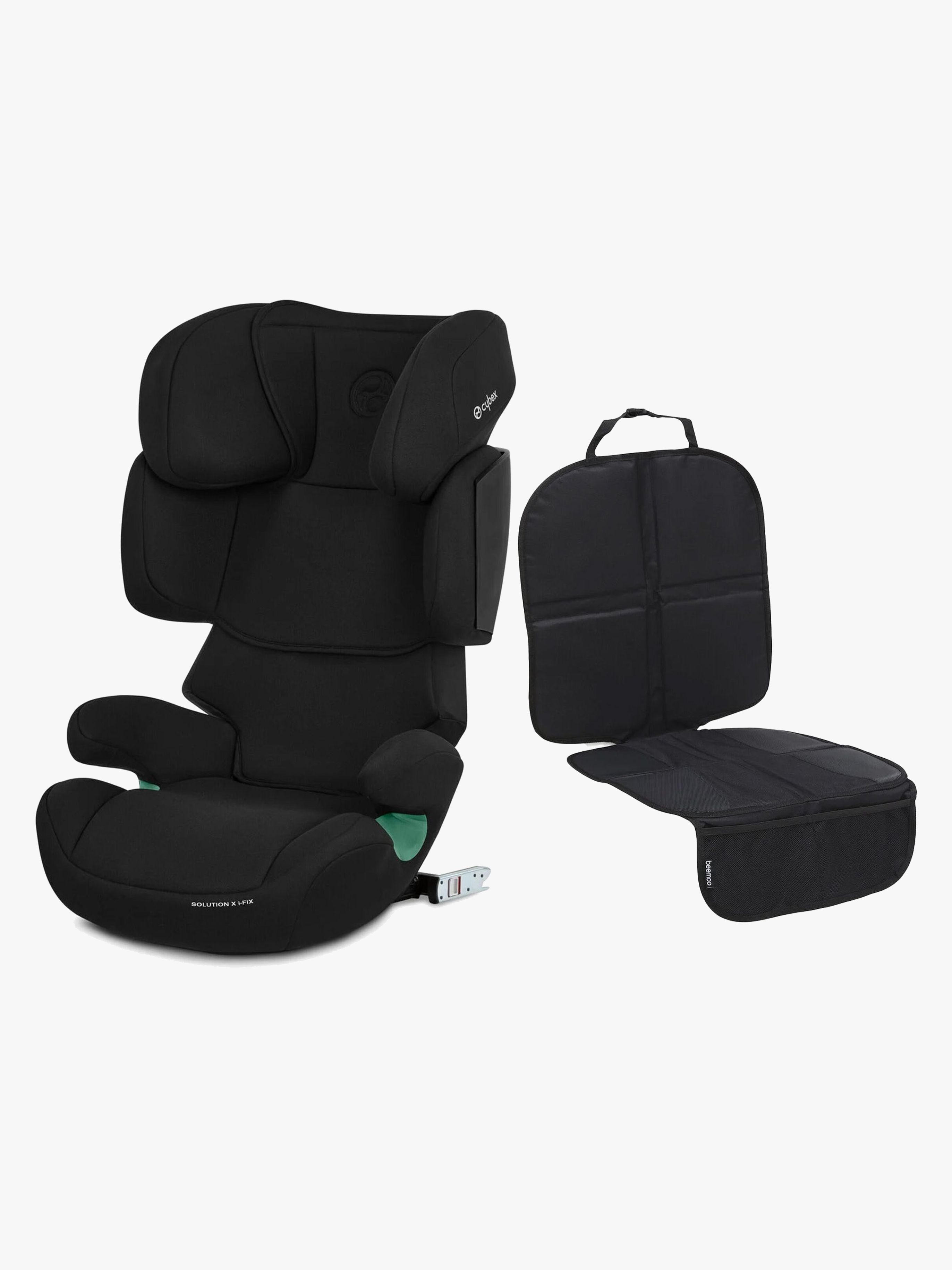 Cybex Solution X i-Fix Kindersitz inkl. Autositzschoner Lux, Pure Black