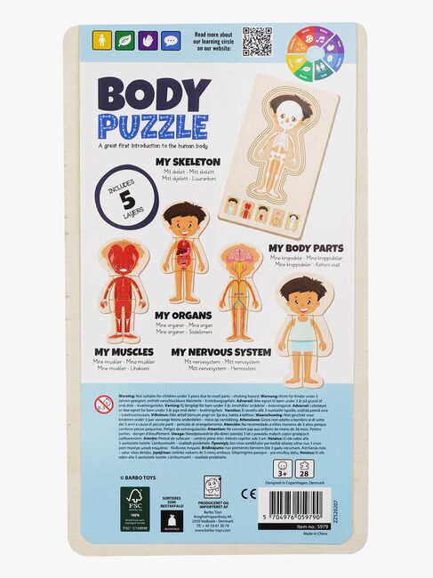 Barbo Toys Körperpuzzle, Blau