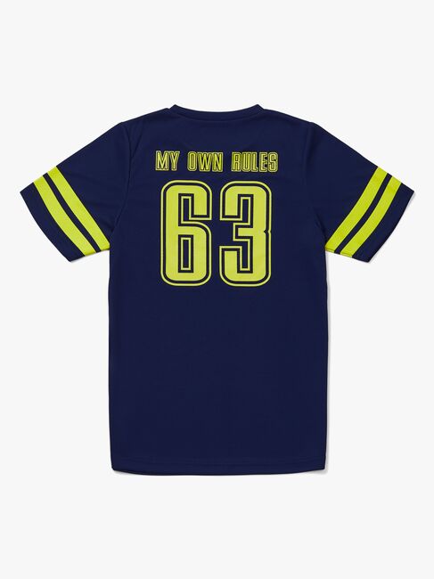 Hyperfied Back Logo T-Shirt, Medieval Blue