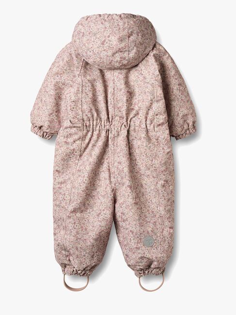 Wheat Adi Babyoverall, Rose Dust Flowers