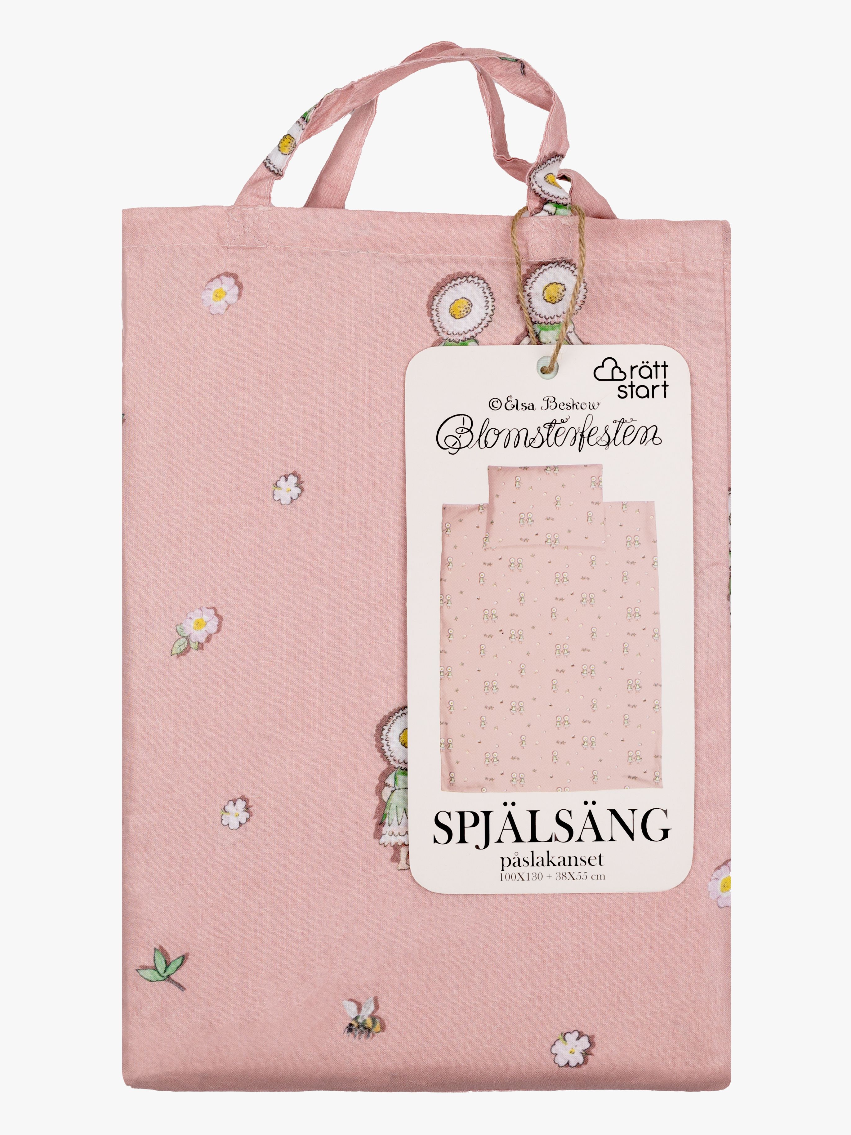 Blomsterfesten Bettwäsche-Set 100 x 130 cm Babybett, Rosa