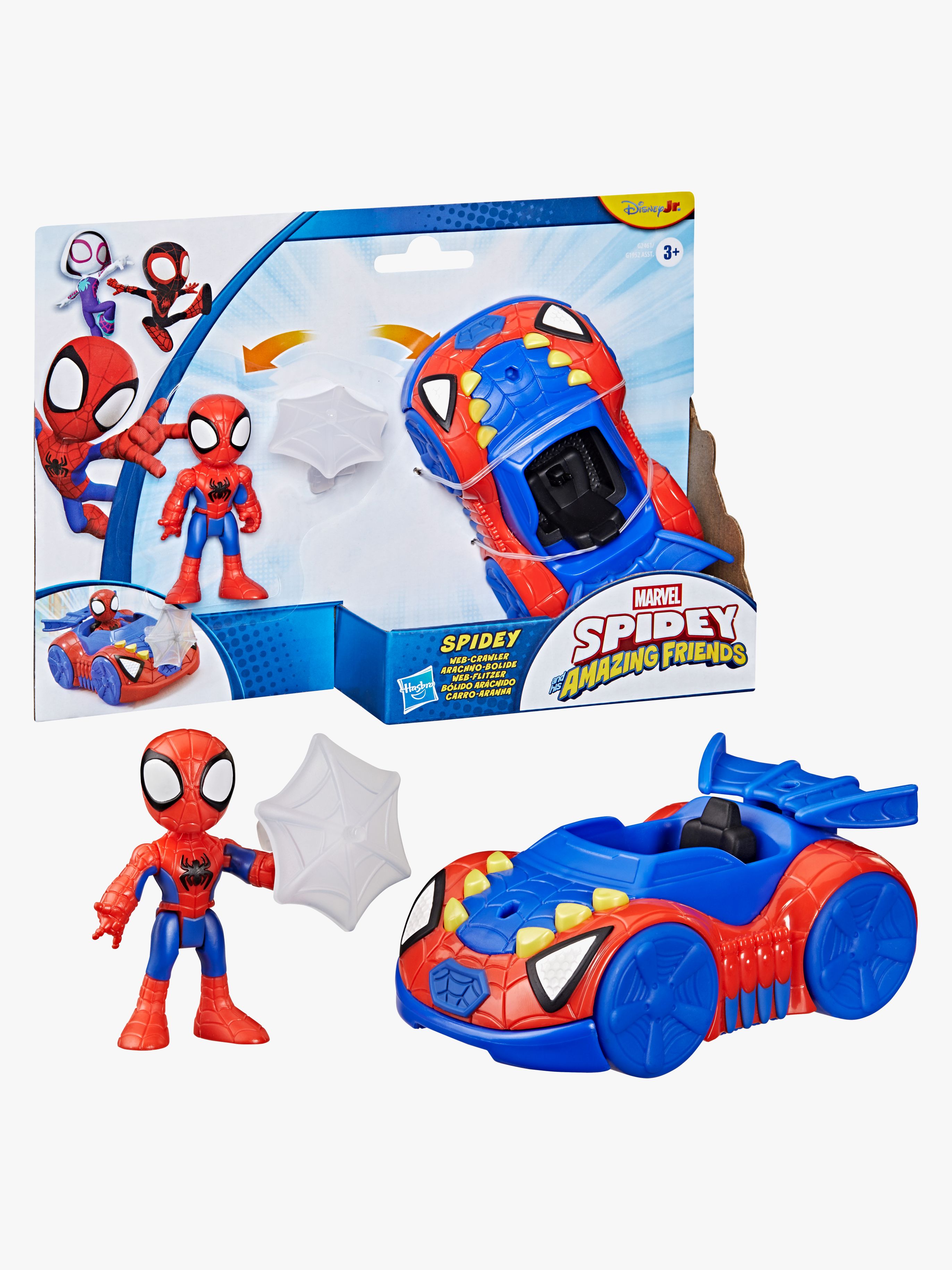Spidey And His Amazing Friends Figur mit Fahrzeug Spidey Web Crawler