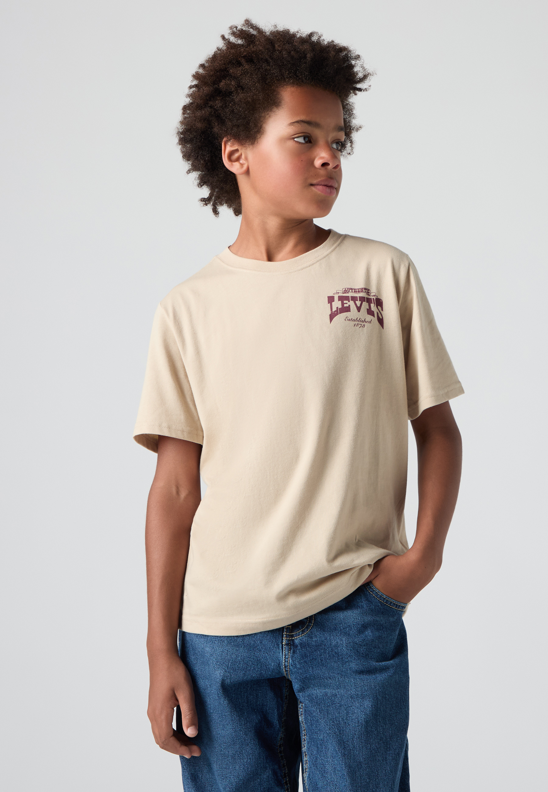 Levi’s LVB Gallopping Free T-Shirt, White Pepper, 176