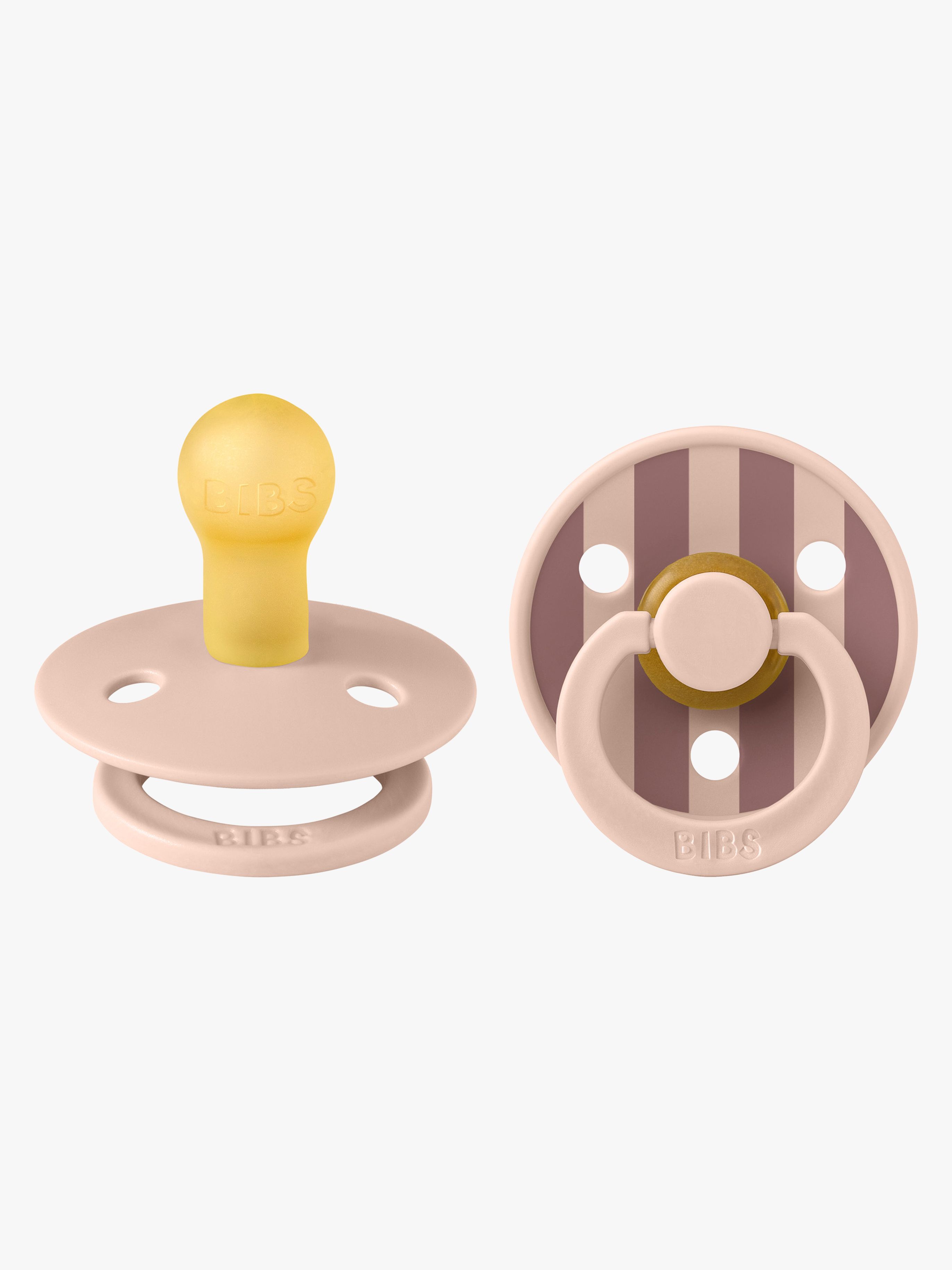 BIBS Studio Colour Block Schnuller 2er-Pack Latex Größe 1, Blush Mix
