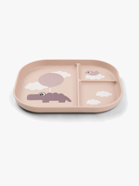 Done By Deer Foodie Geteilter Teller Happy Clouds, Rosa