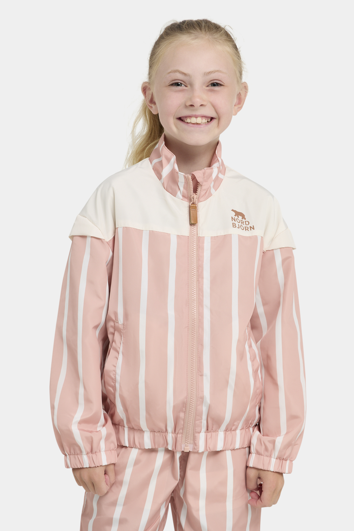 Svansjö Outdoorjacke, Pink Stripe, 122-128