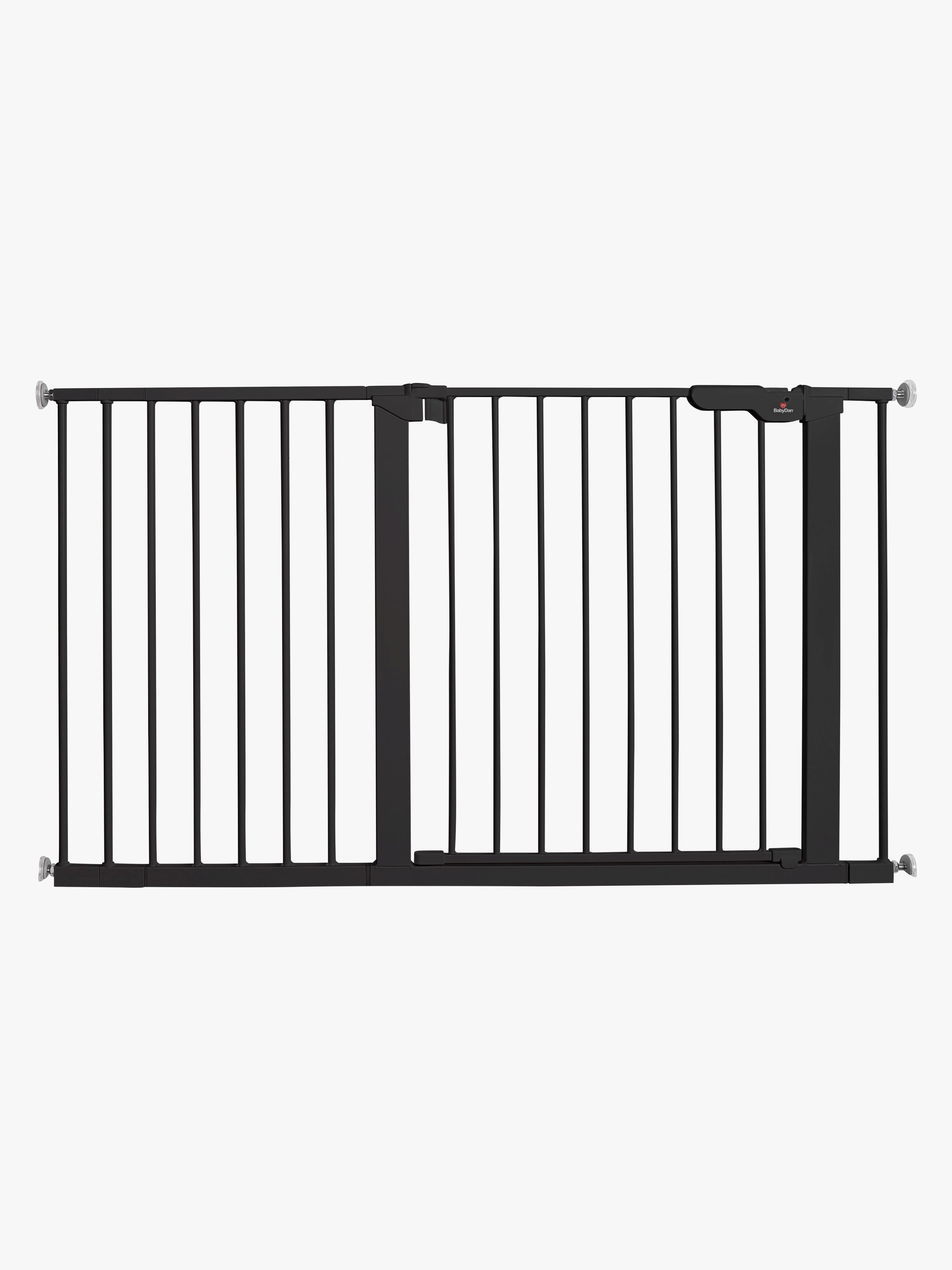 BabyDan Premier Klemmgitter + 8 Erweiterungen 126-132,2 cm, Schwarz