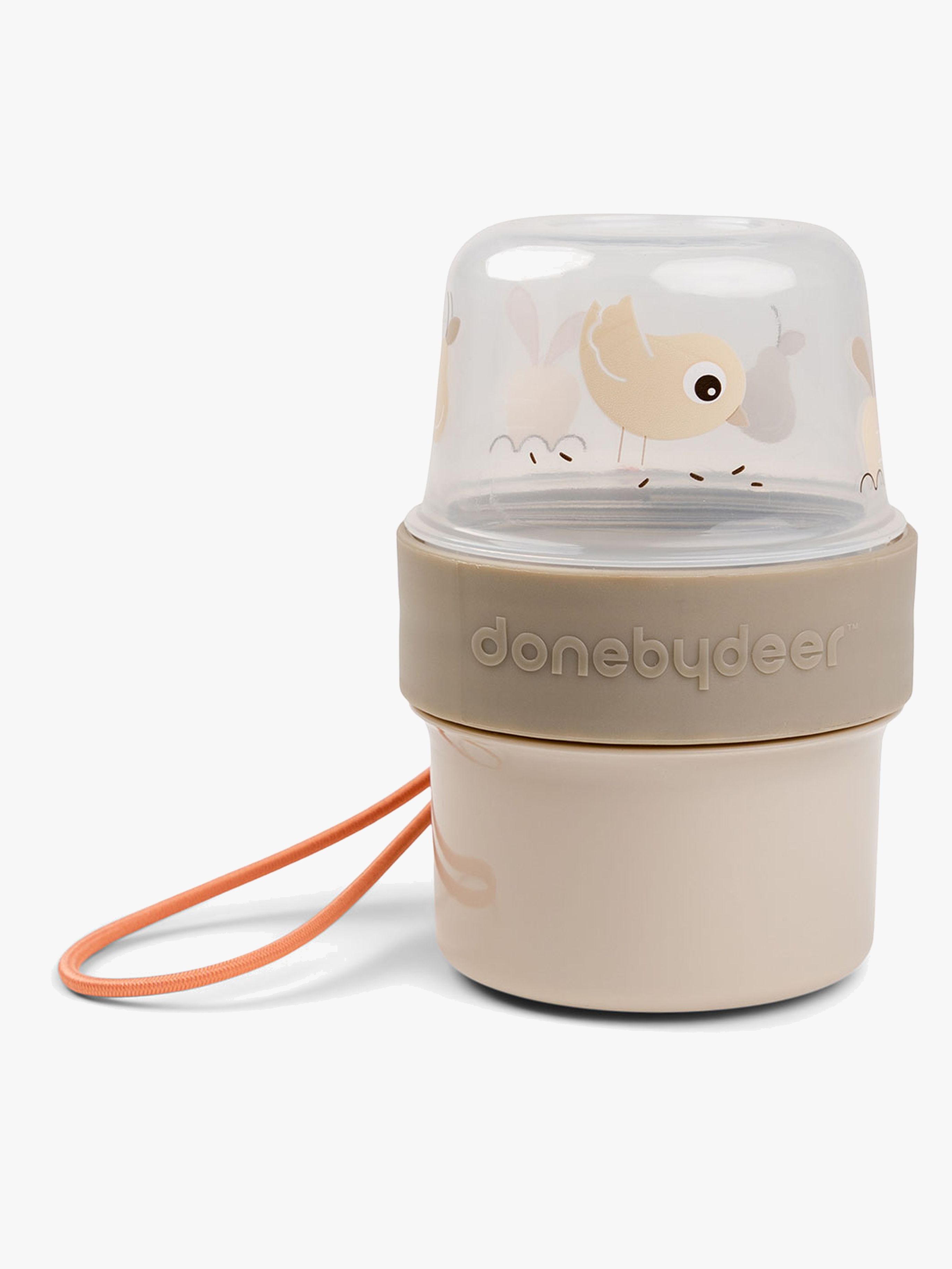 Done By Deer Birdee To Go Two-Way Snackbehälter, Sand