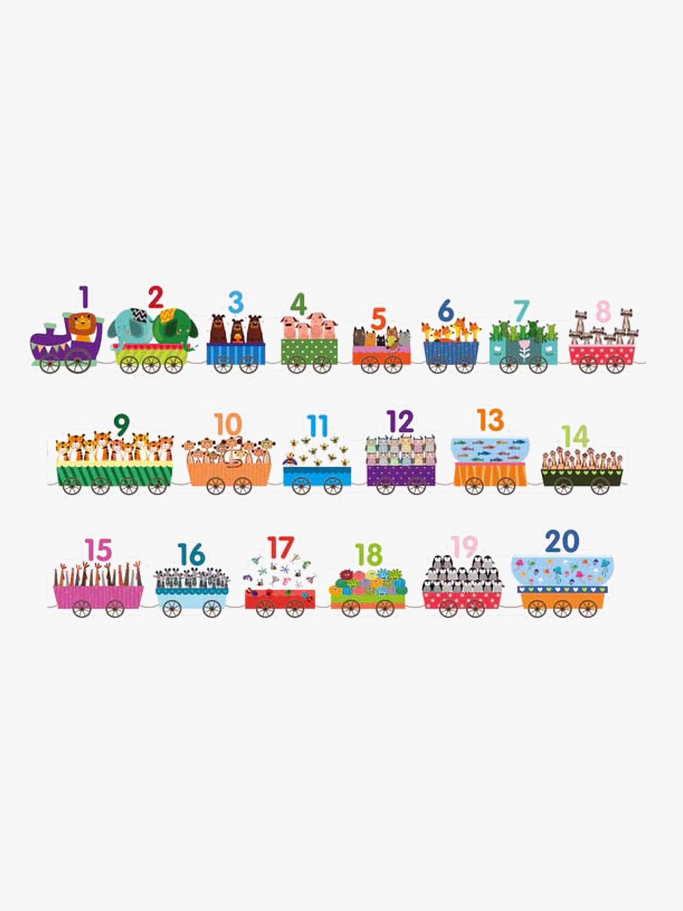 Barbo Toys 123 Puzzle Zug mit Tieren, 20 Teile
