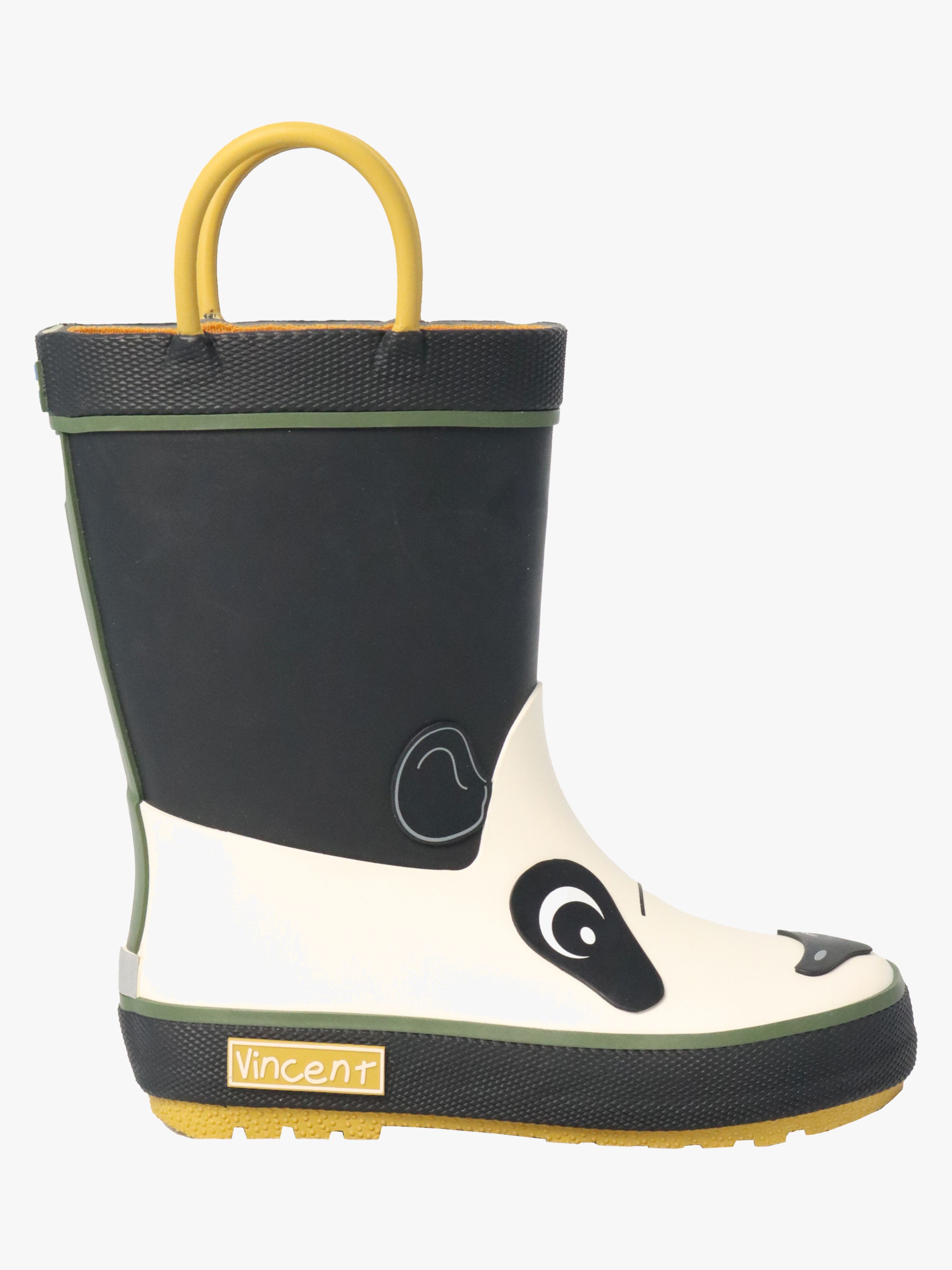 Panda Gummistiefel, Black / White, 30, Kindergummistiefel, Kinderstiefel, Gummistiefel kinder, Kids