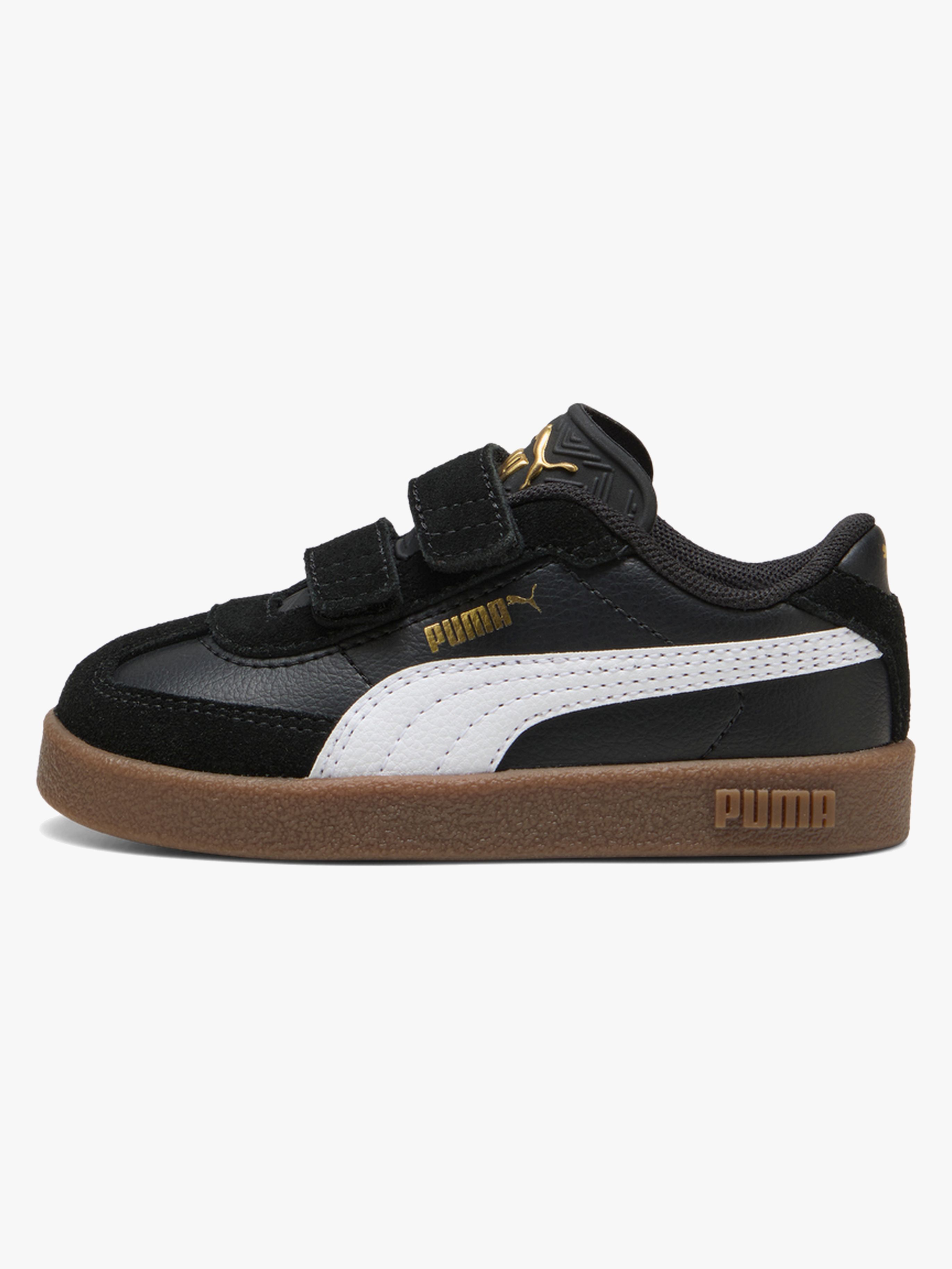 Puma Club II Era V Infant Kinder Sneaker, Black/White, 21, Kinderschuhe