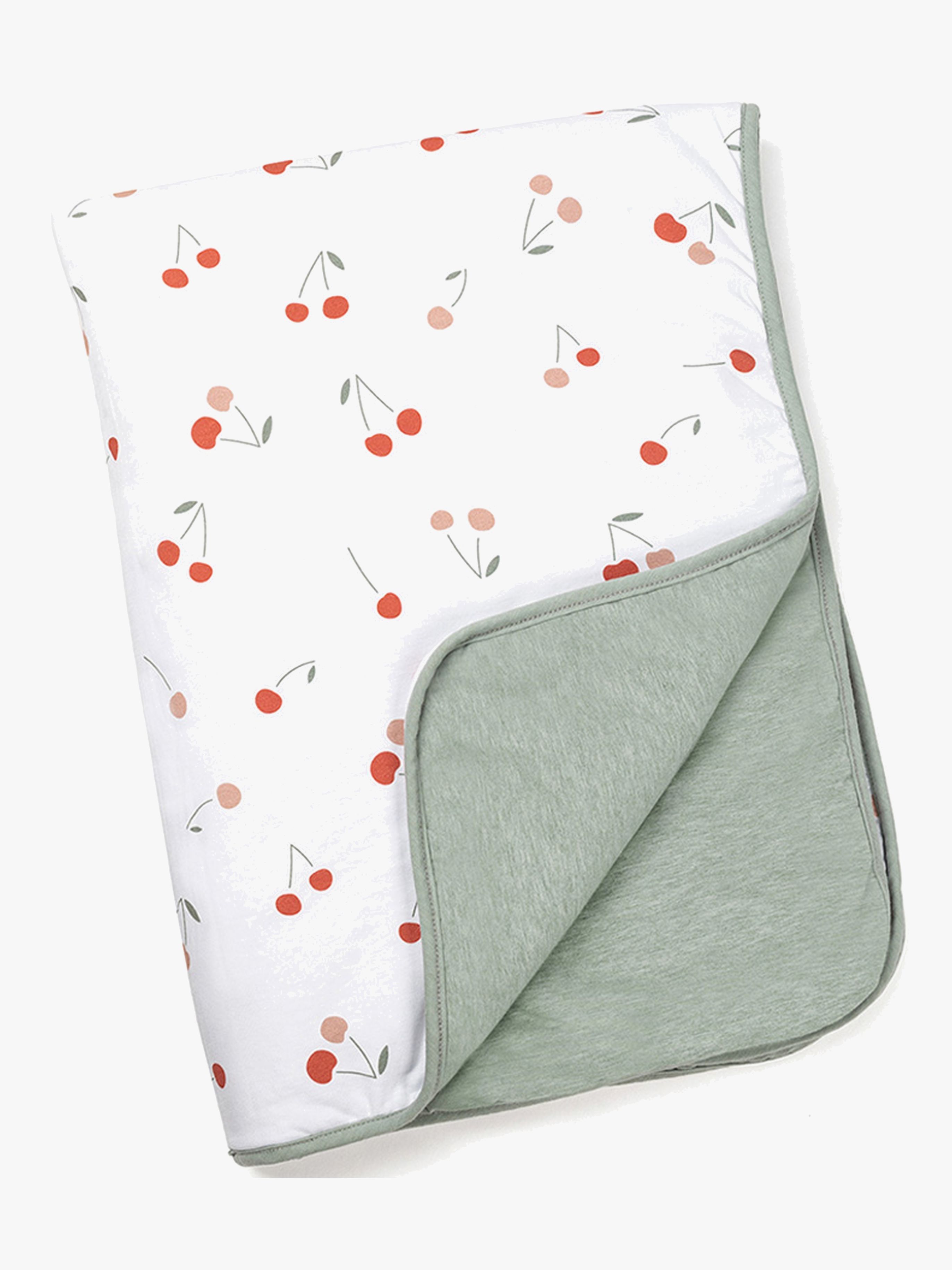 SteppBabydecke Kirsche, Kinderwagendecke, Baumwolle