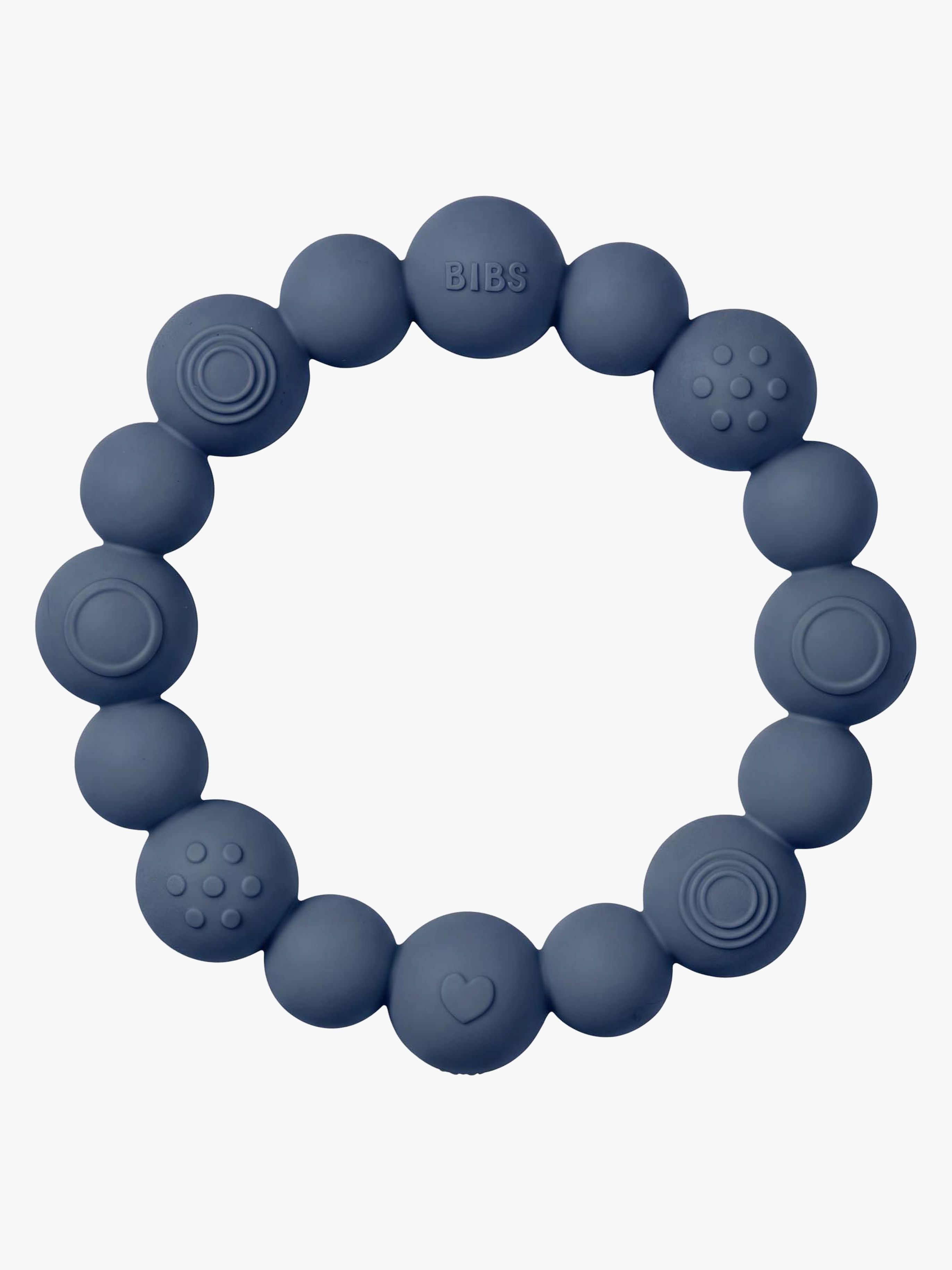 BIBS Beaded Beißring, Steel Blue