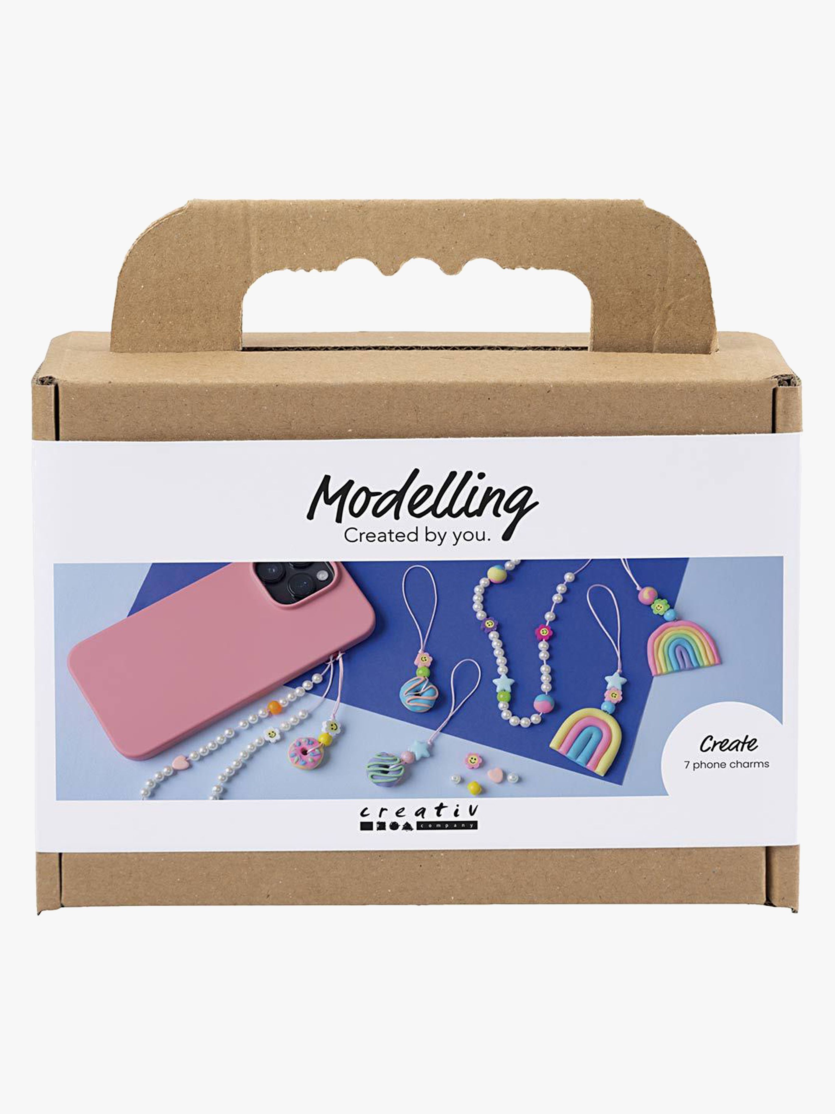 Creativ Company Bastelset Mini Modelliermasse Handyanhänger