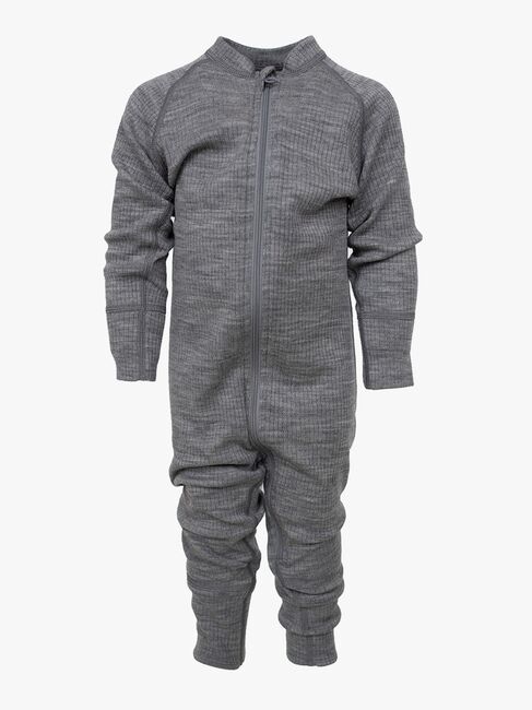 Lindberg Rib Merino Thermounterwäsche-Einteiler Merinowolle, Grey Melange