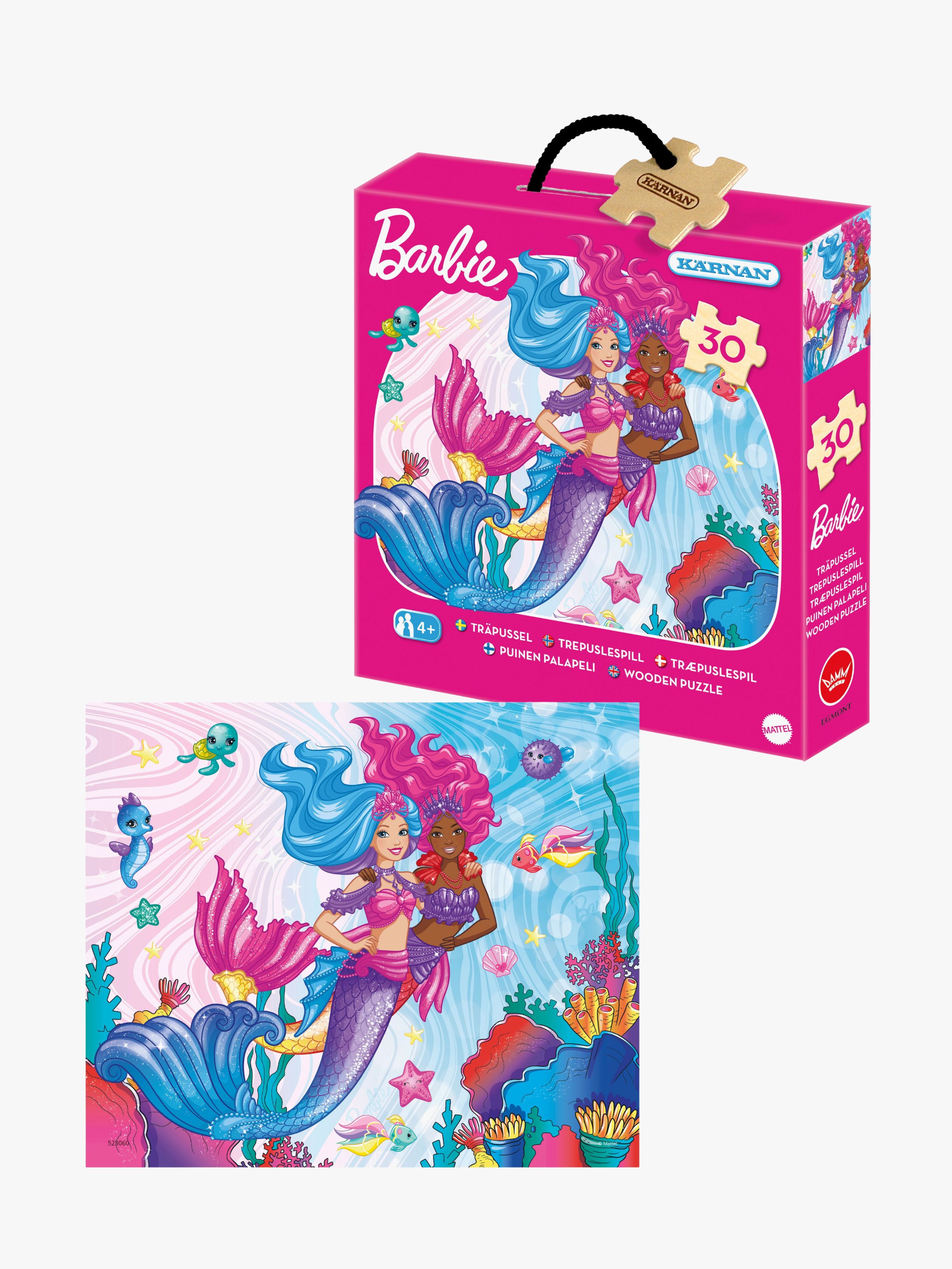 Egmont Kärnan Barbie Meerjungfrau Holzpuzzle 30 Teile