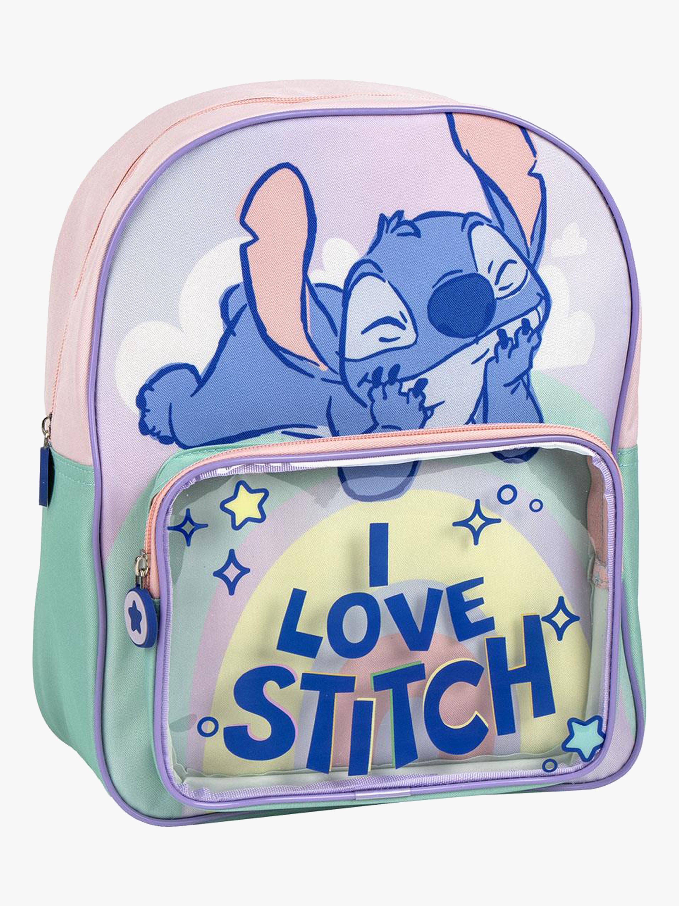 Disney Lilo &  Stitch Kinder Rucksack, Rosa/Grün