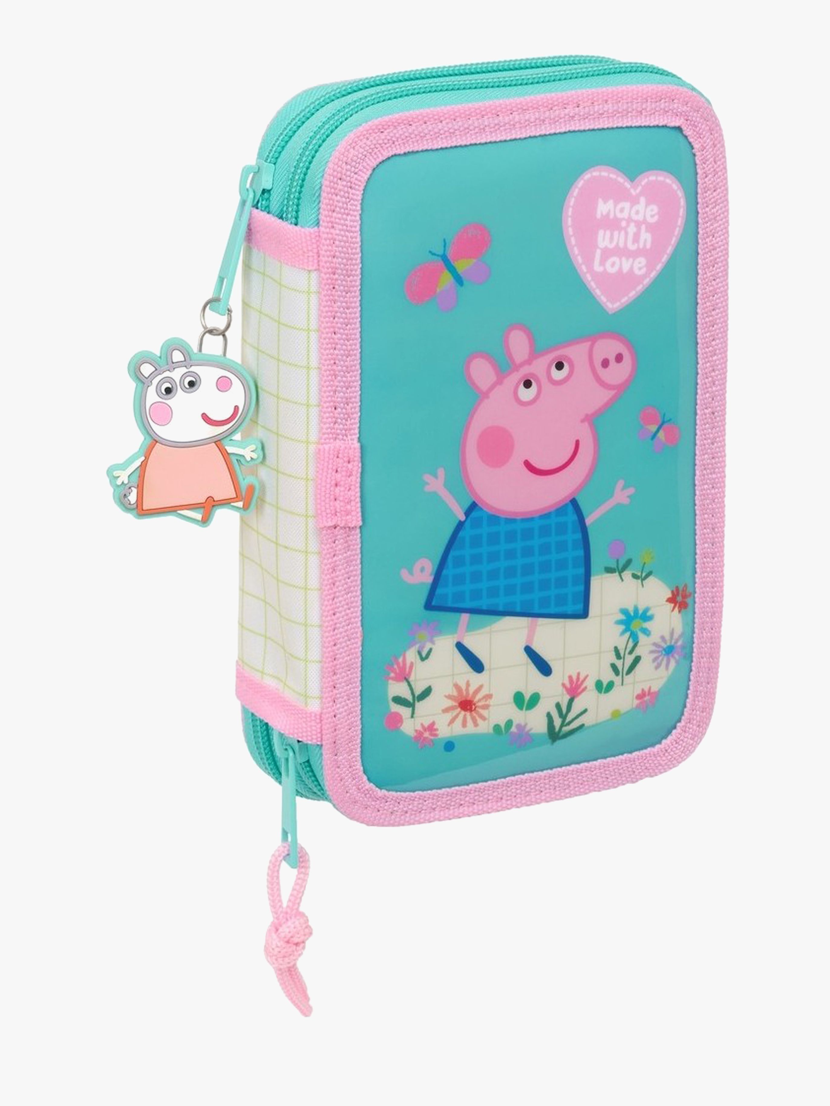 Peppa Wutz Doppel-Federmäppchen, Minzgrün