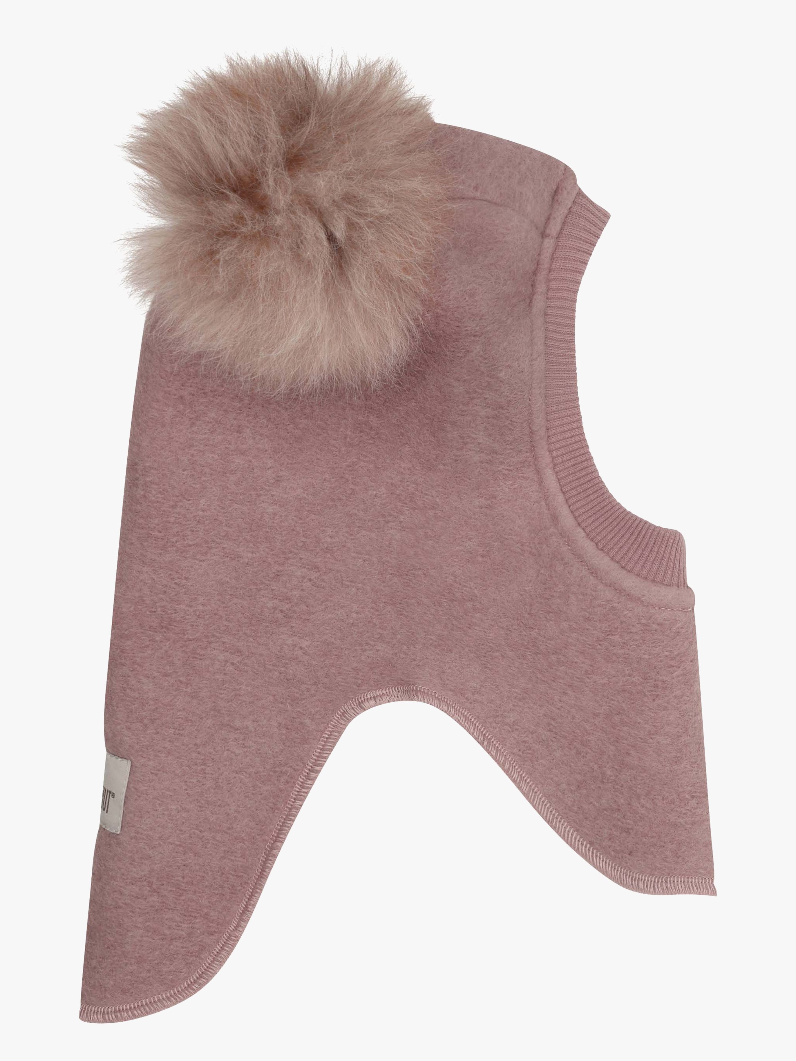 HUTTEliHUT Wollschlupfmütze Mit Pompoms Alpaka, Deauville Mauve, 48