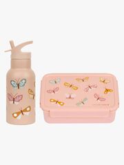 A Little Lovely Company Brotdose & Flasche, Butterflies