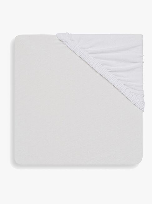 Jollein Spannbettlaken Baumwollstretch 60x120 cm, Weiß