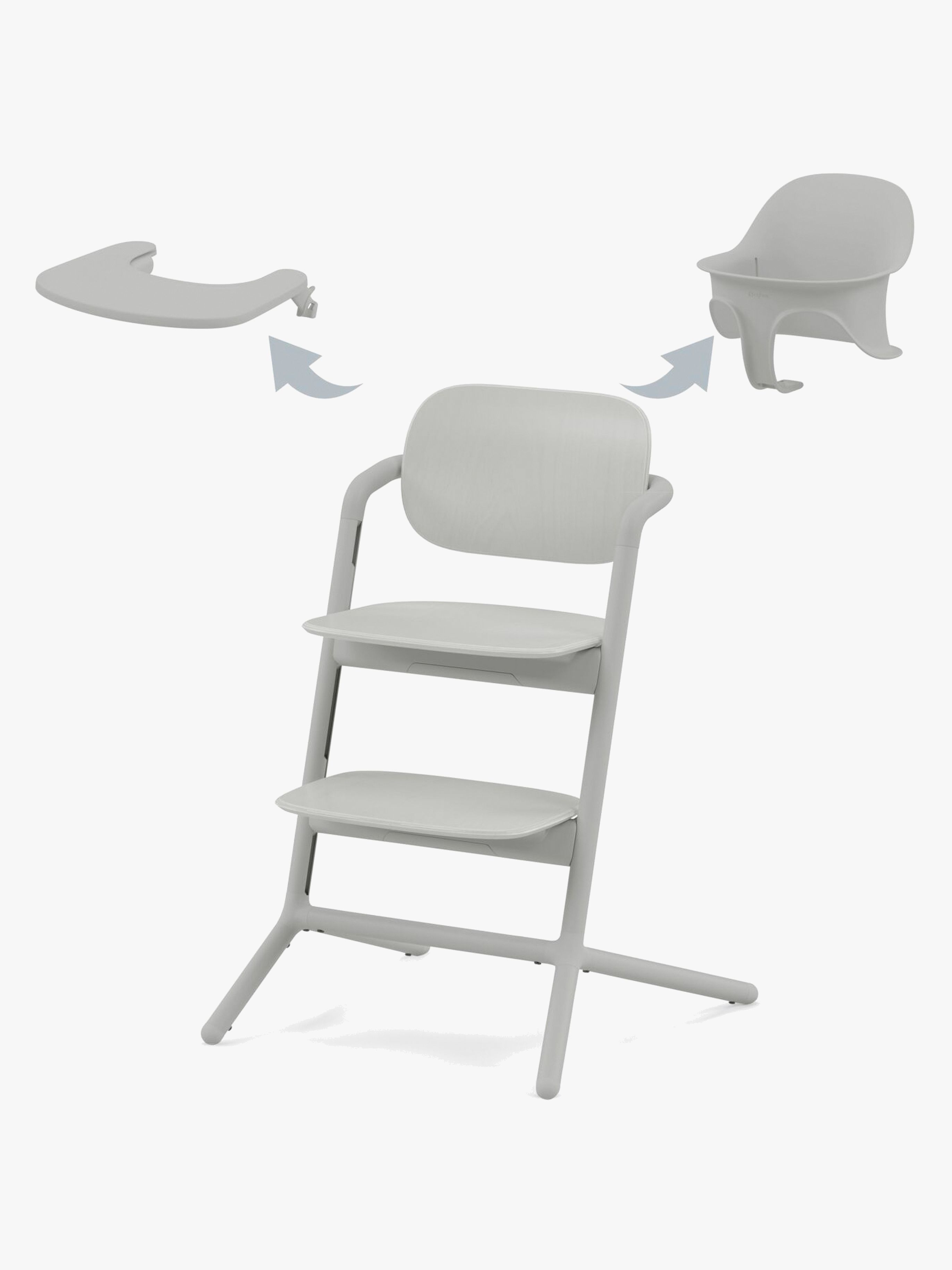 Cybex Lemo 3-in-1 Hochstuhl inkl. Babyset und Tablett, Suede Grey