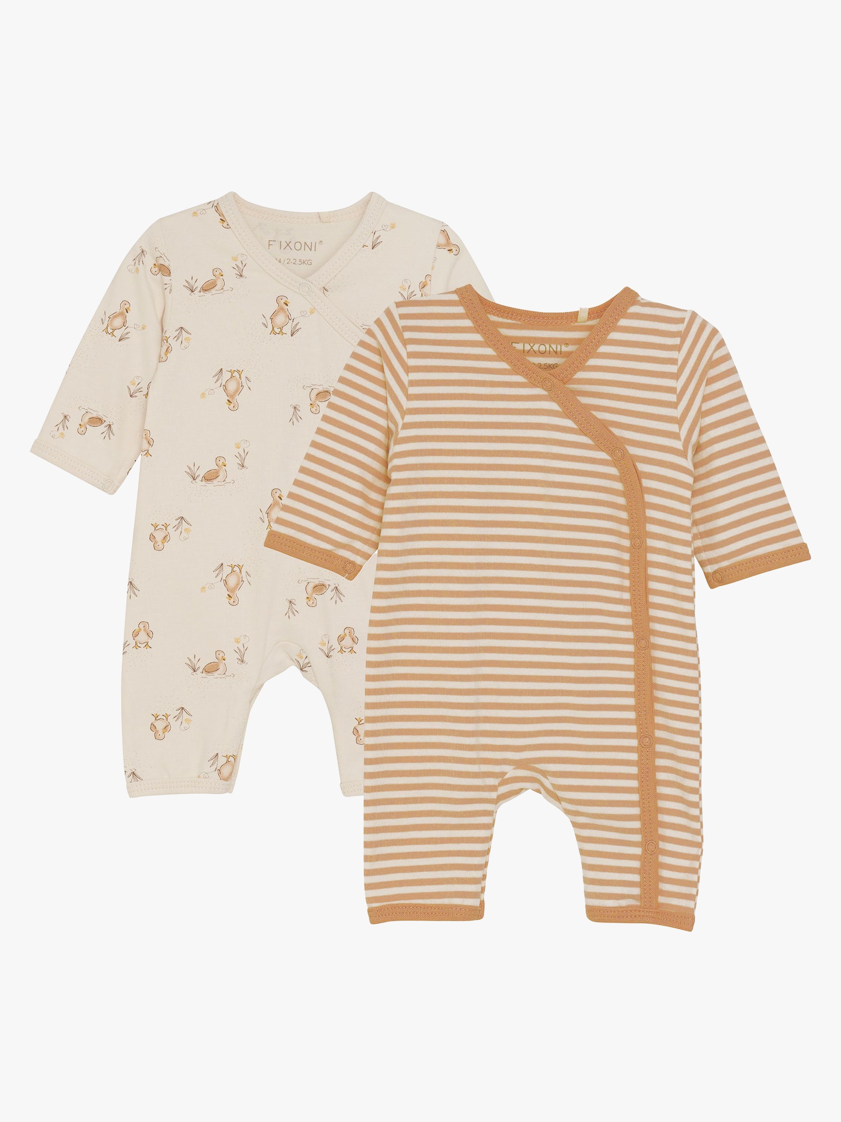 Fixoni Frühchen Pyjamas 2er-Pack Gr. 32, Braun