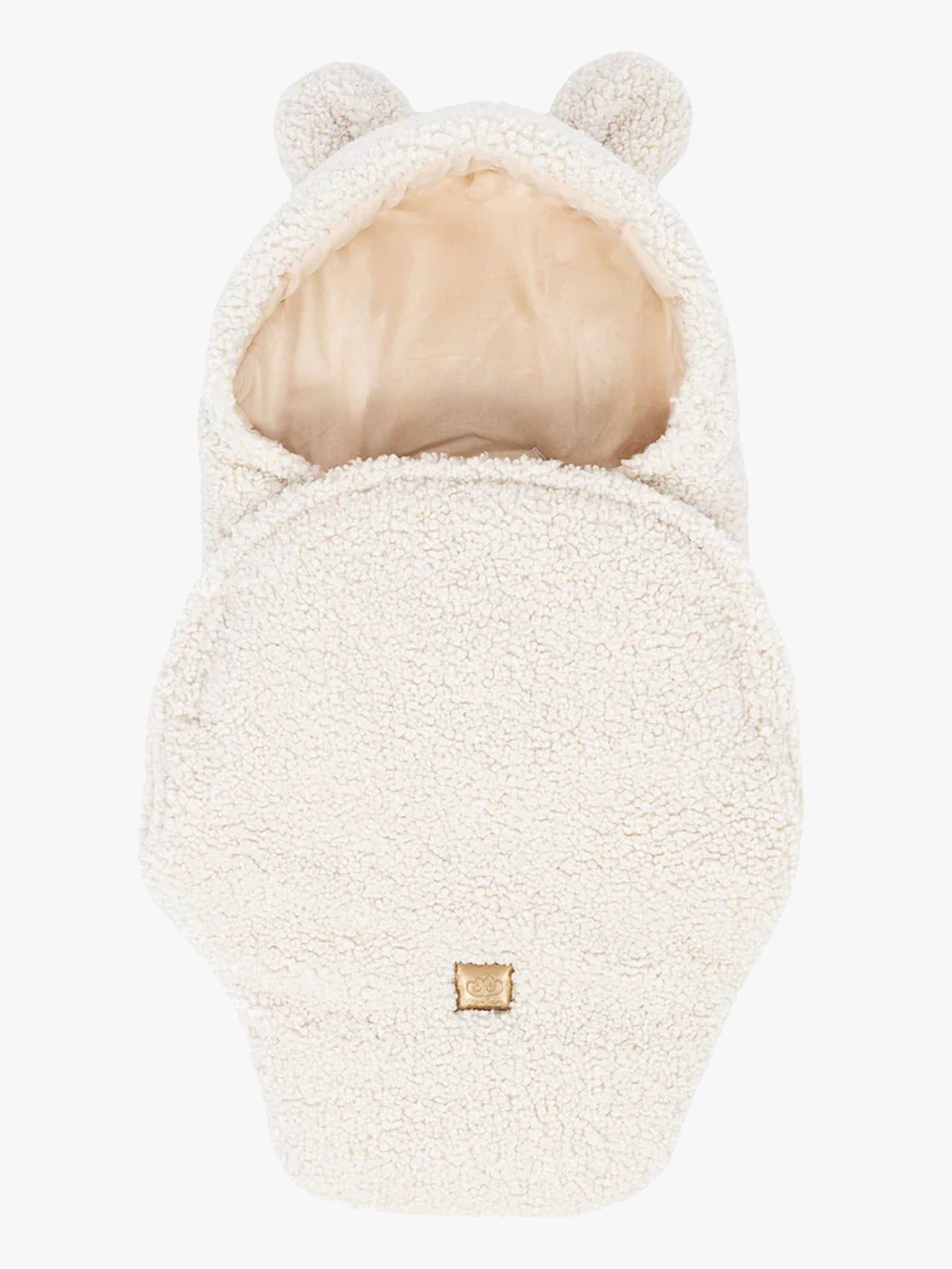 MeowBaby Bearly Pucktuch mit Bärenohren, Cream