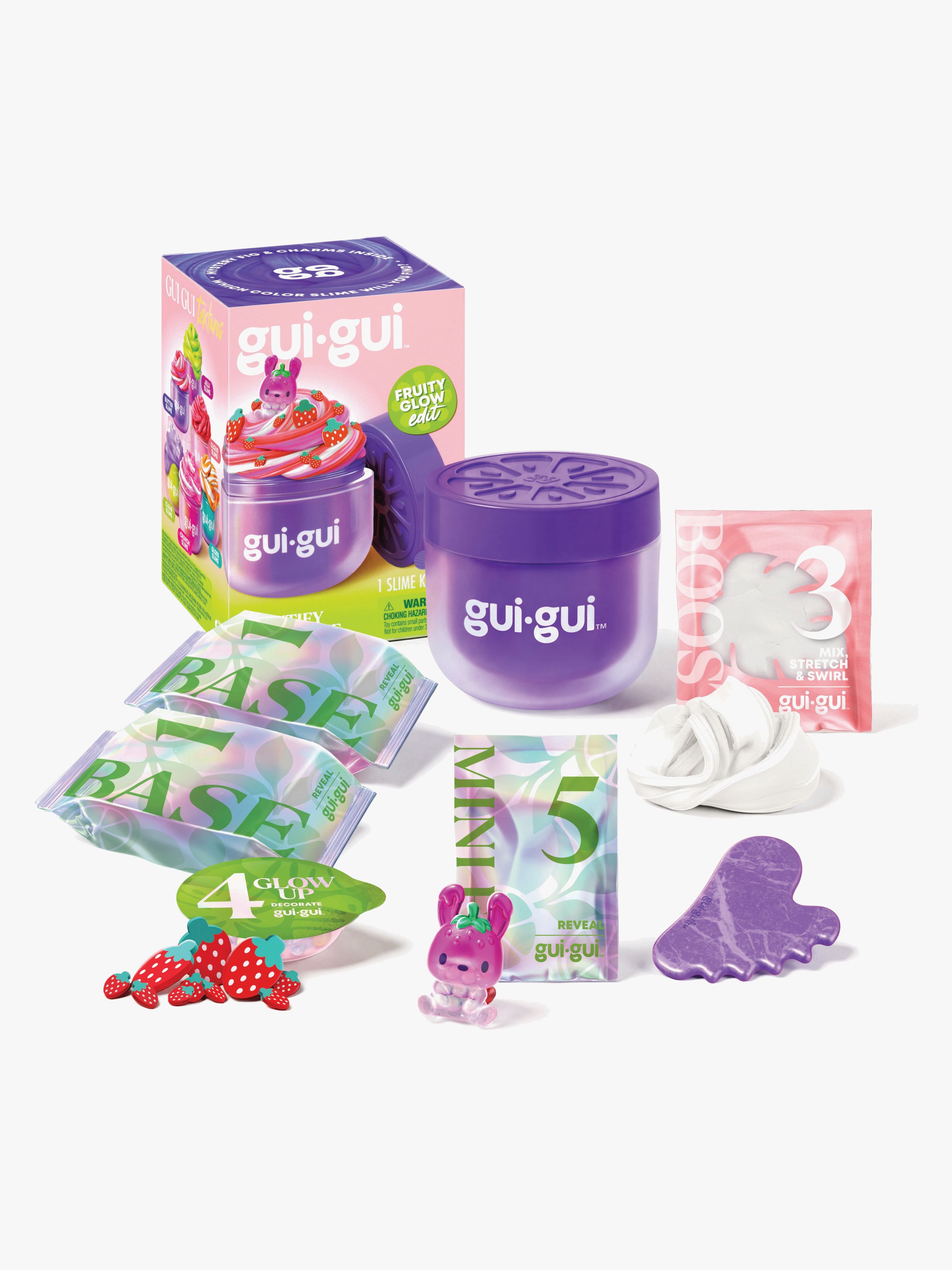 Slime Fruity Glow Erdbeere, Rot / Rosa