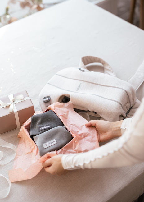 BabyBjörn Lätzchen für Harmony Babytrage Jersey, Hellgrau