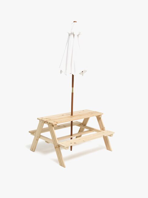 Woodlii Picknicktisch mit Sonnenschirm, Wood