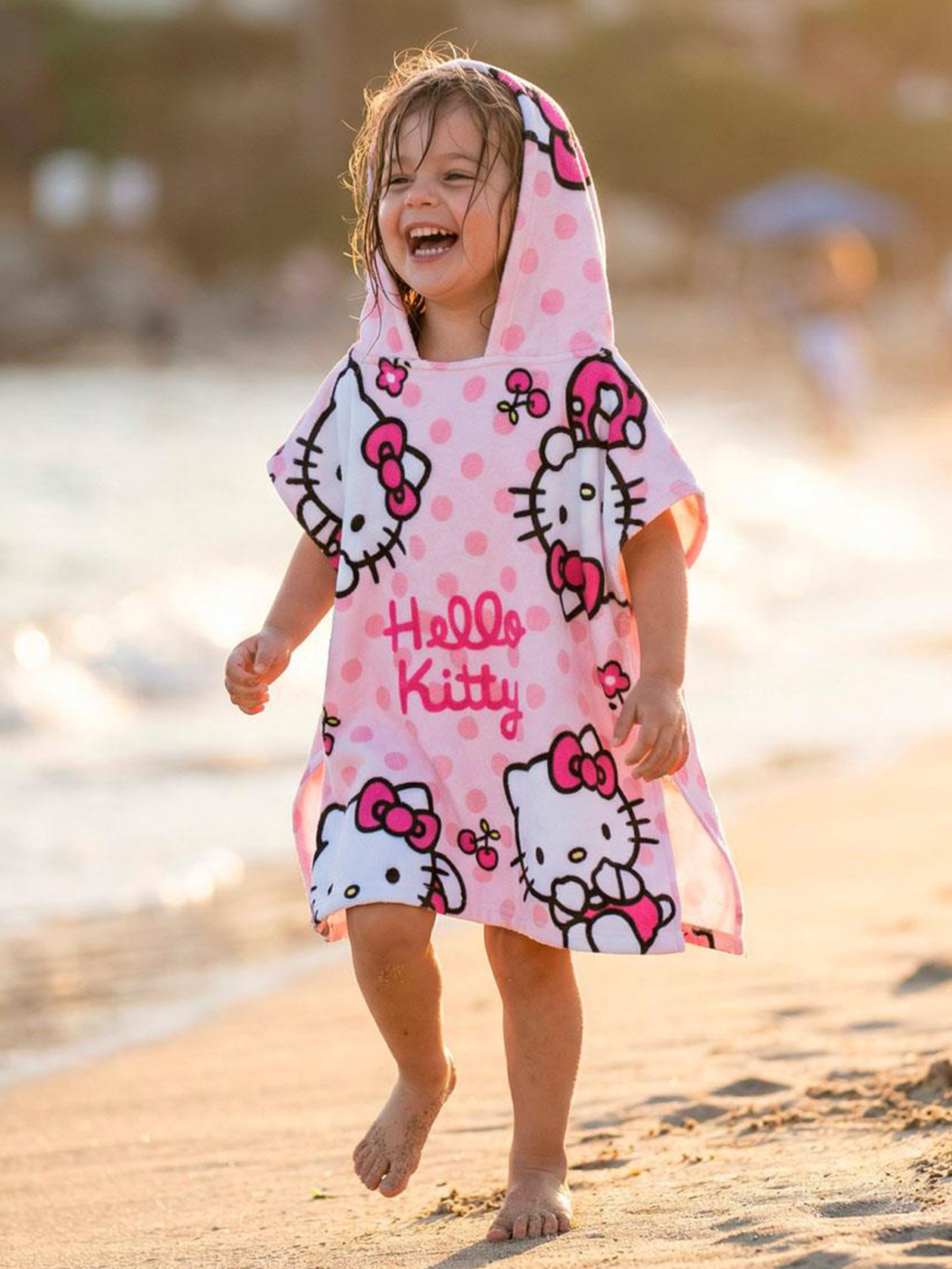 Hello Kitty Strandponcho, Hellrosa