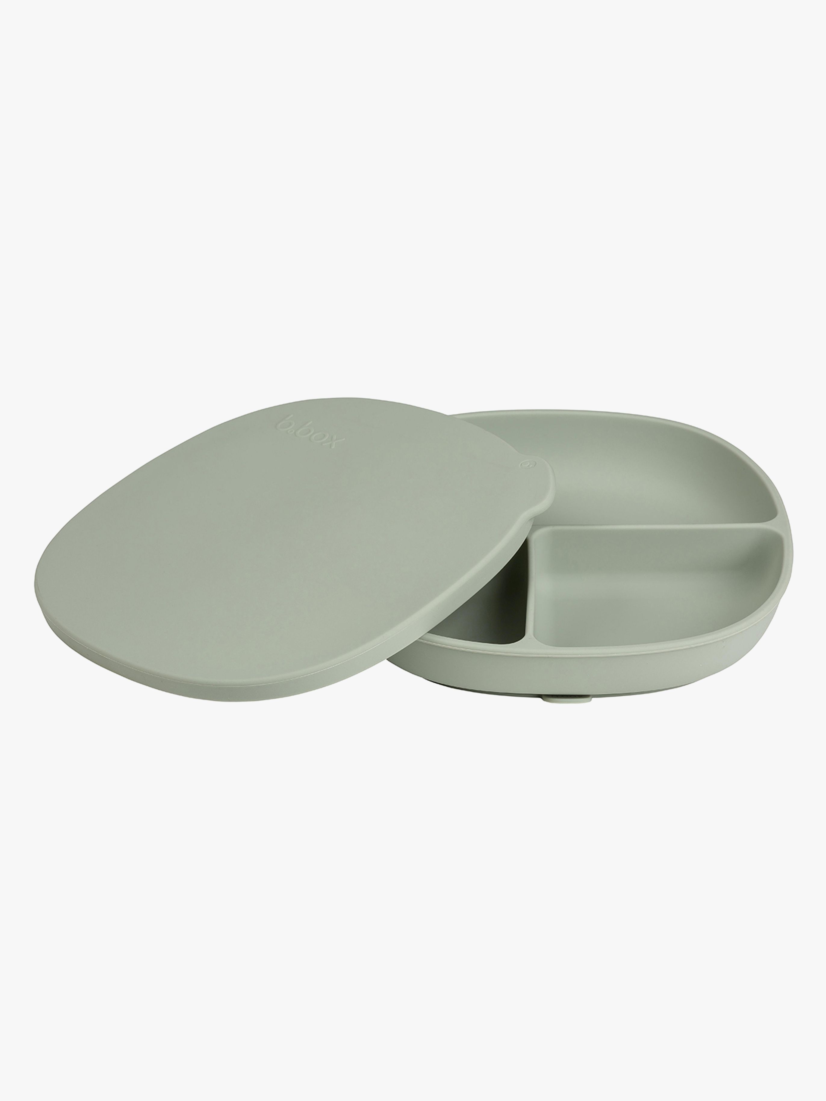Teller mit Deckel Silikon, Sage