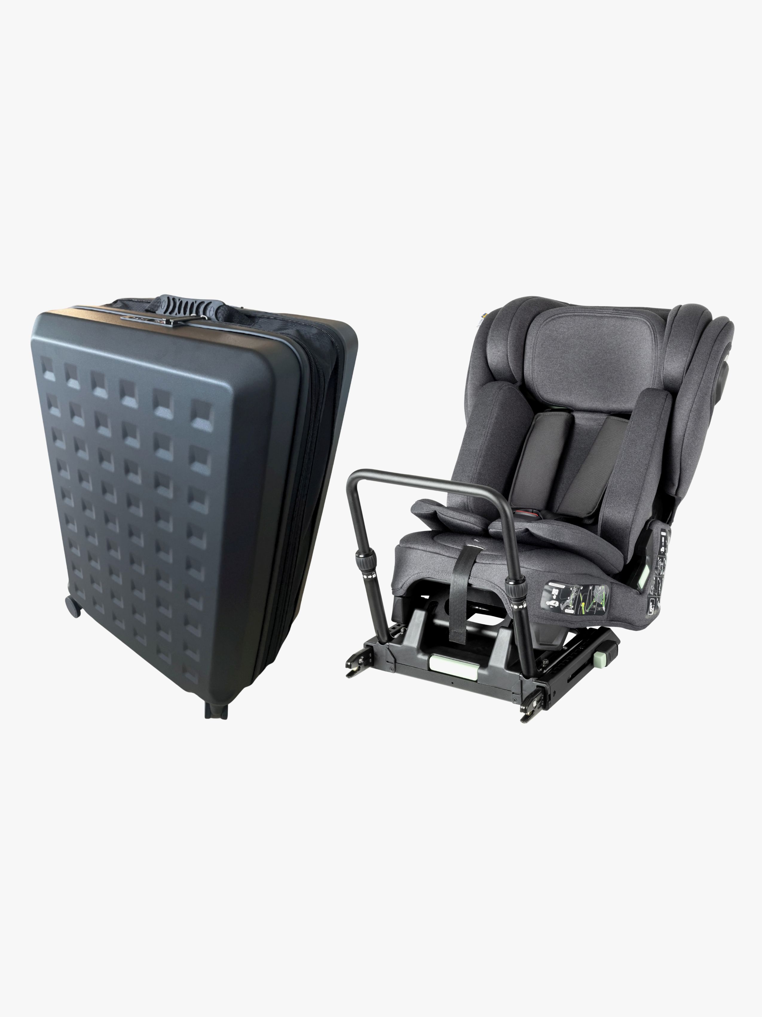 TinySeats Two Kindersitz inkl. Transporttasche, Midnight Grey