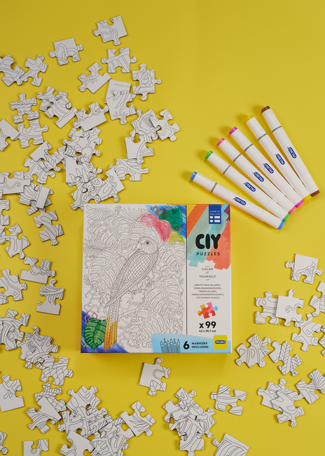 Peliko CIY Puzzle mit Filzstiften 99 Teile Gemischte Auswahl