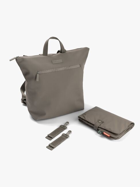 Done By Deer Wickeltasche Rucksack, Taupe