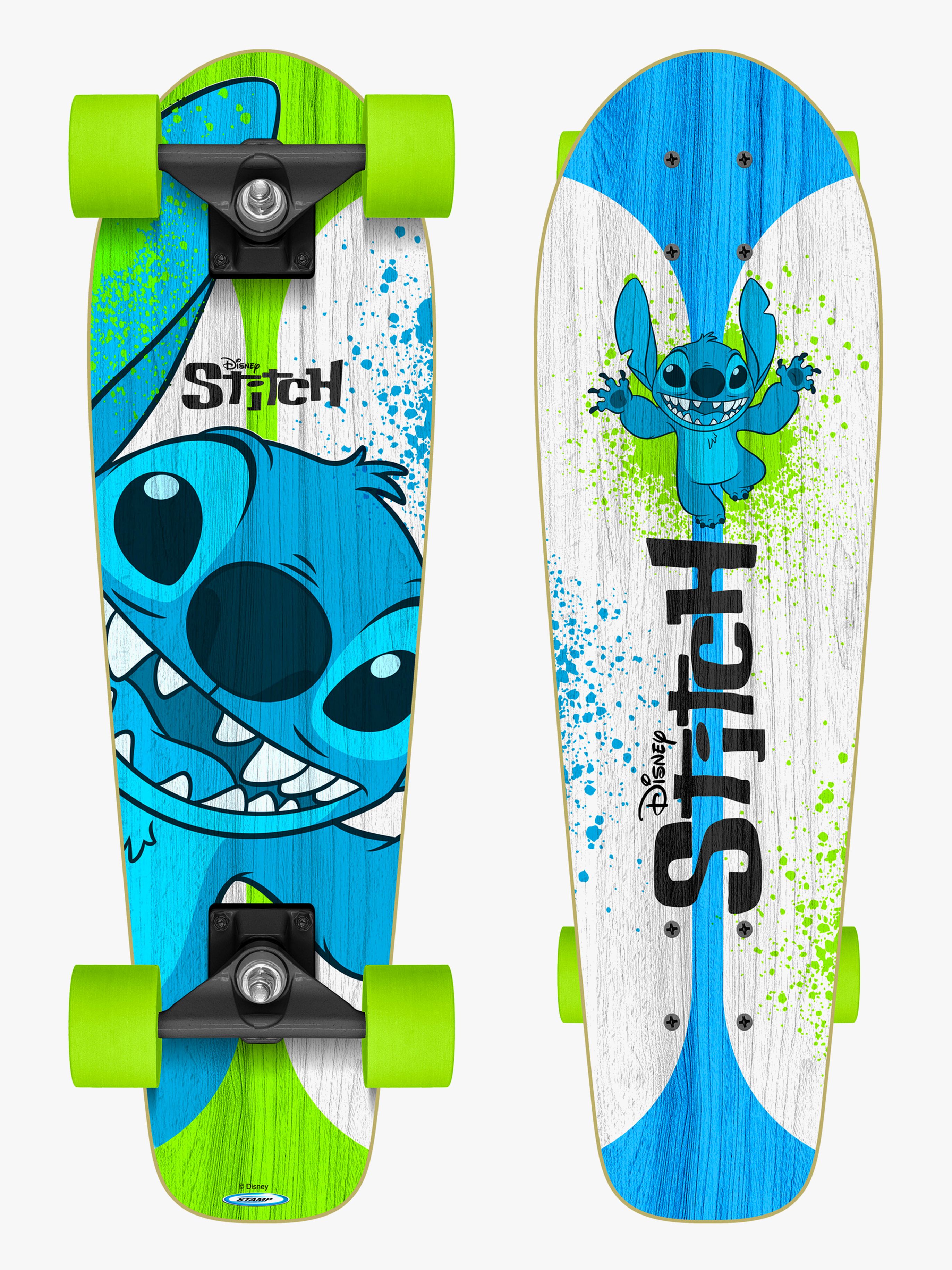 Stamp Stitch Crusier Skateboard, Blau / Weiß