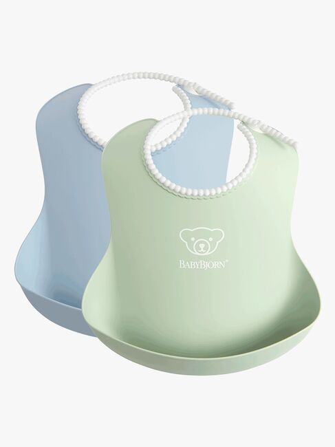 BB Lätzchen 2er-Pack, Blassgrün/Blassblau