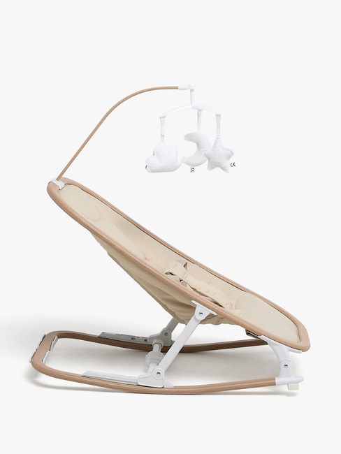 Beemoo PLAY Soothe Babywippe, Soft Beige/Nature