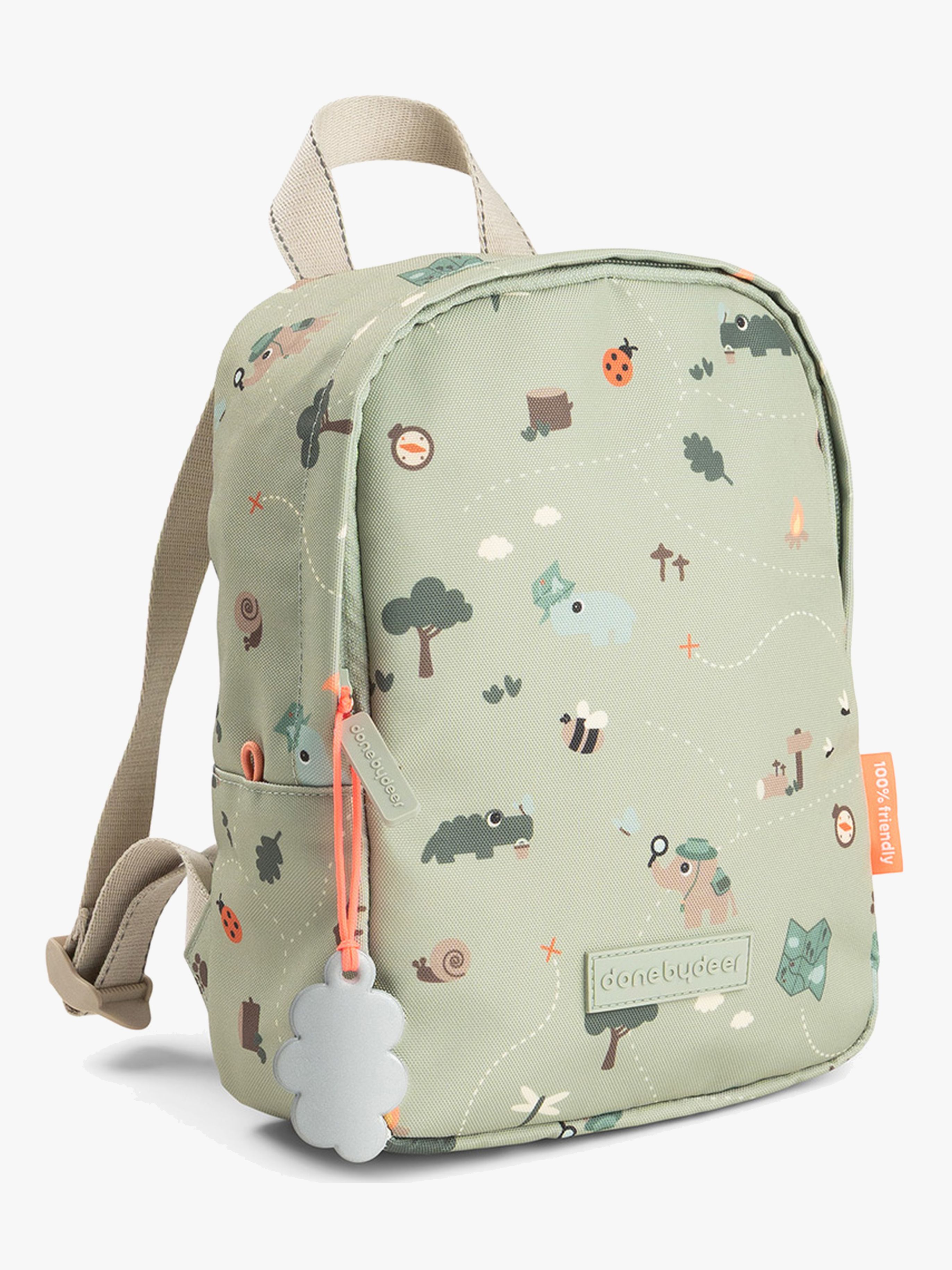 Done By Deer Tiny Trails Tiny Kinder Rucksack, Green, Kindergartenrucksack